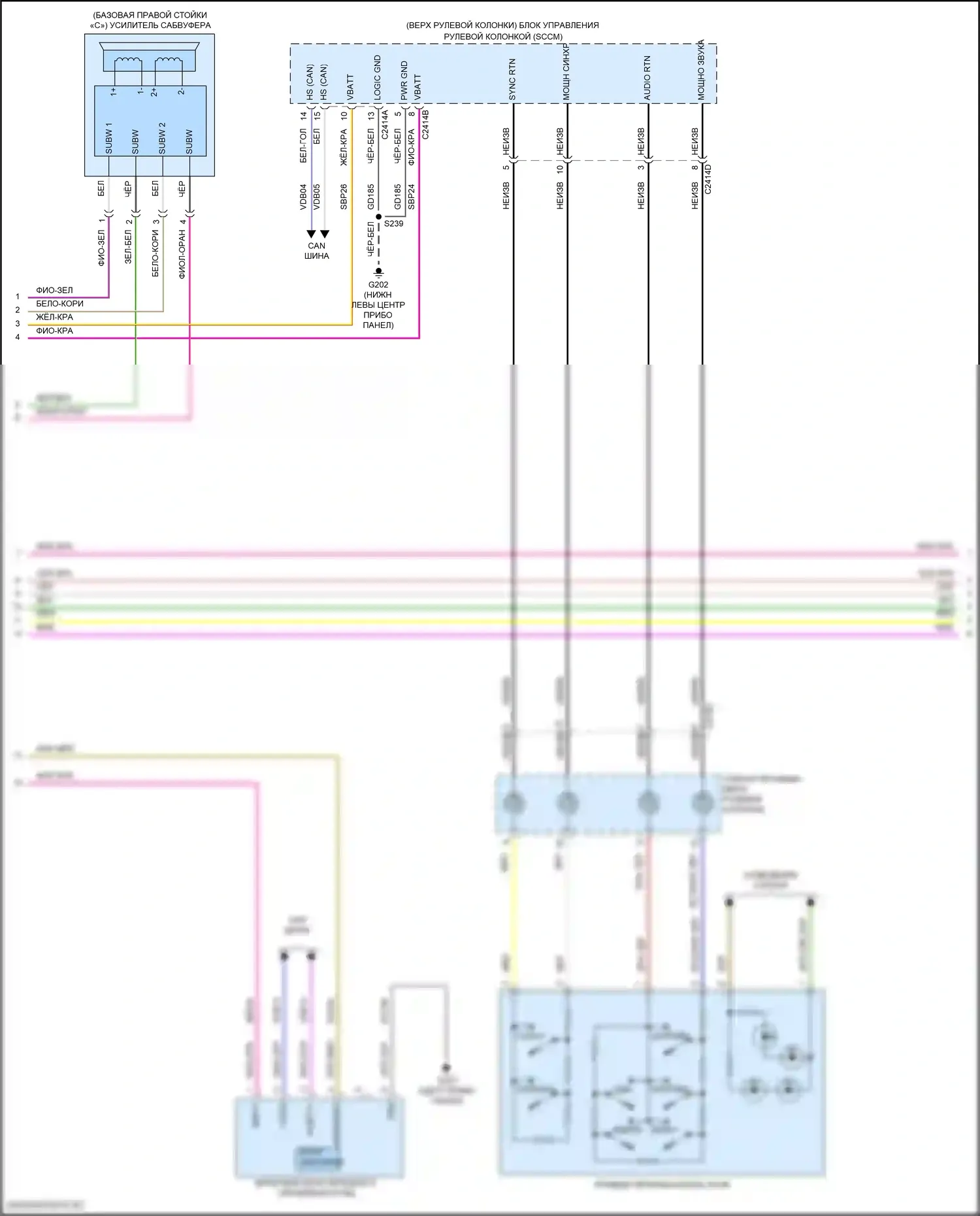 F-250 Ford XIII (2015-2017): Электросхема навигации, с sony (2 из 3) 