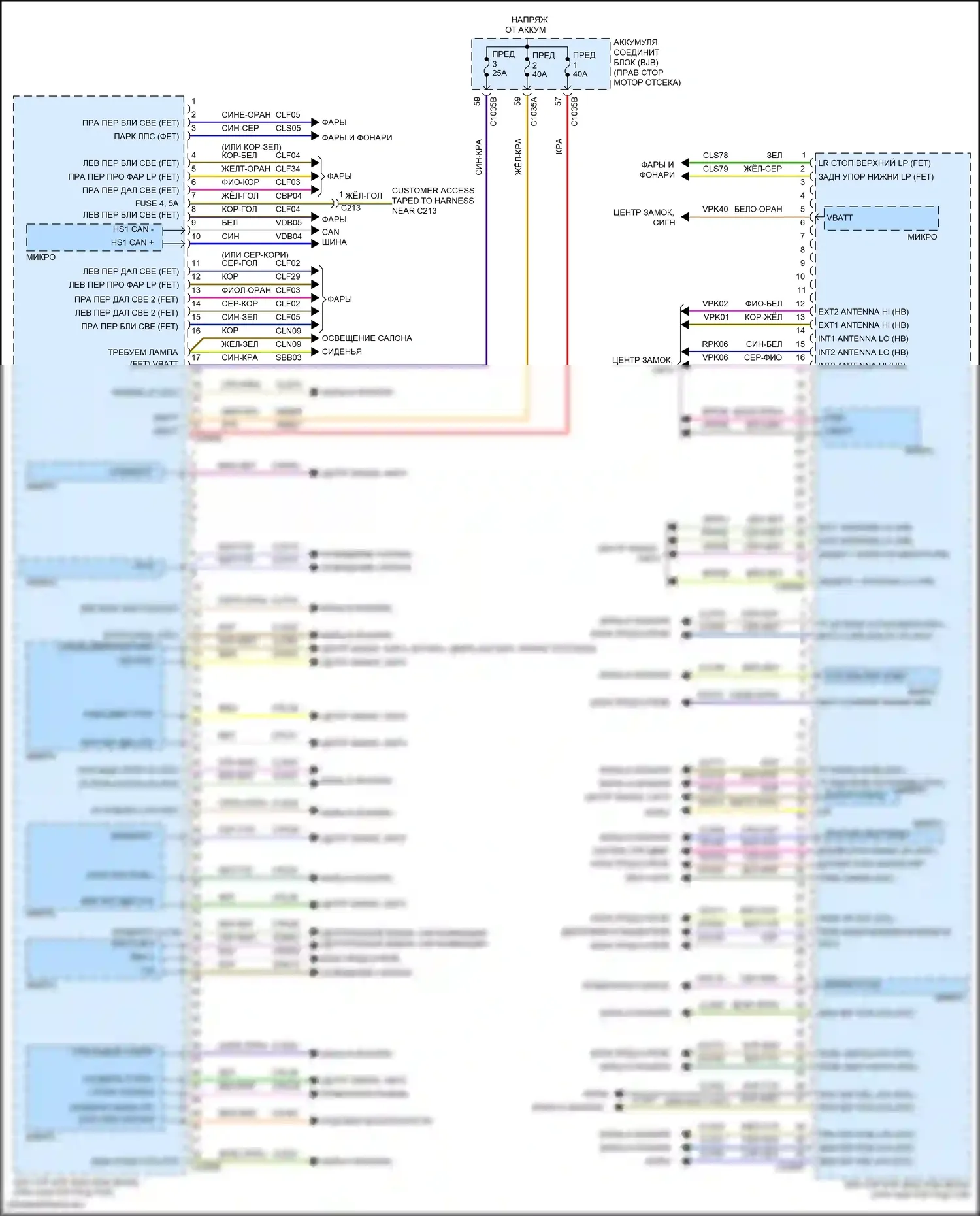 F-250 Ford XIV (2017-2024): Электросхема управления кузовом (2 из 2) 