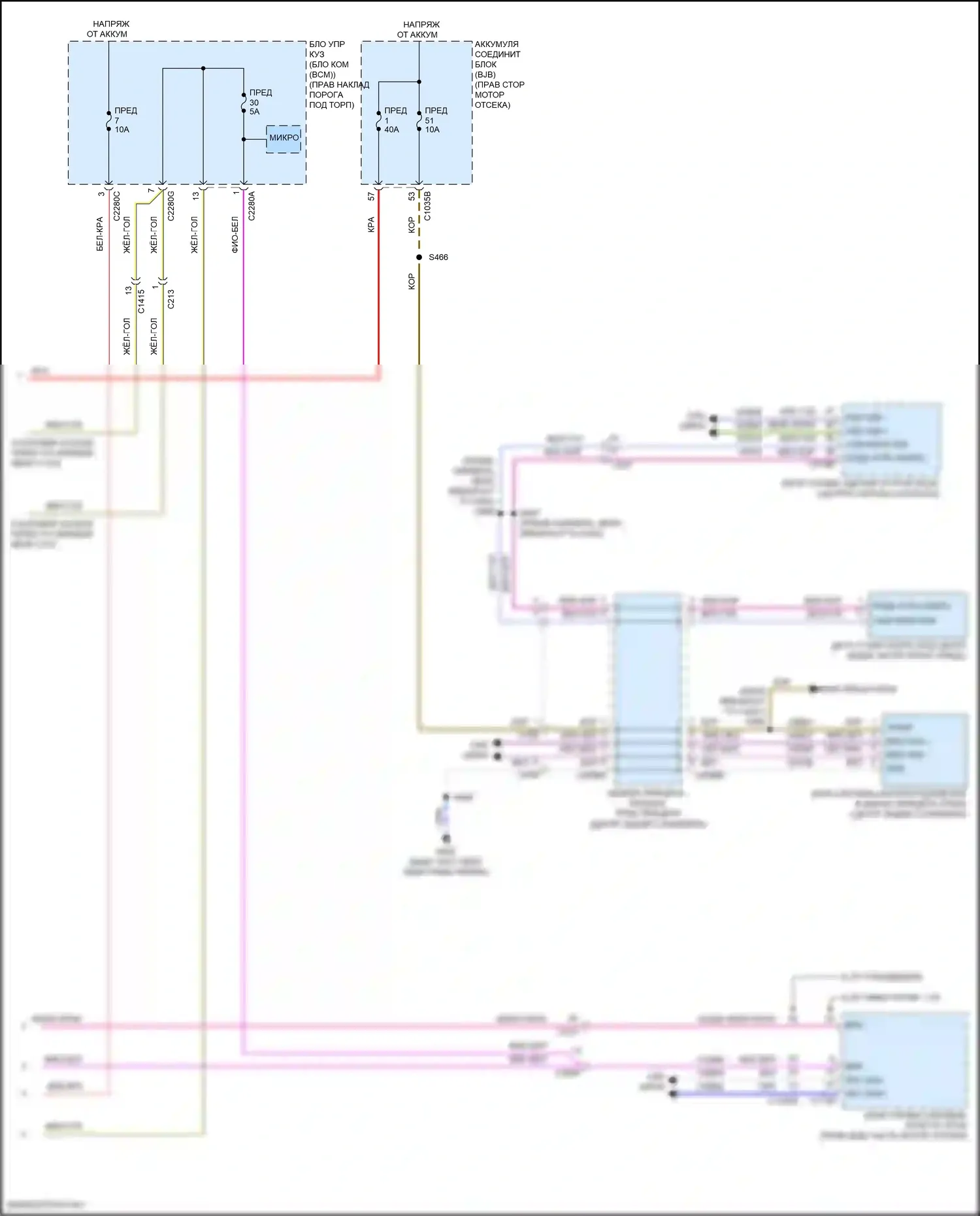 F-250 Ford XIV (2017-2024): Электросхема адаптера прицепа/кемпера (3 из 3) 