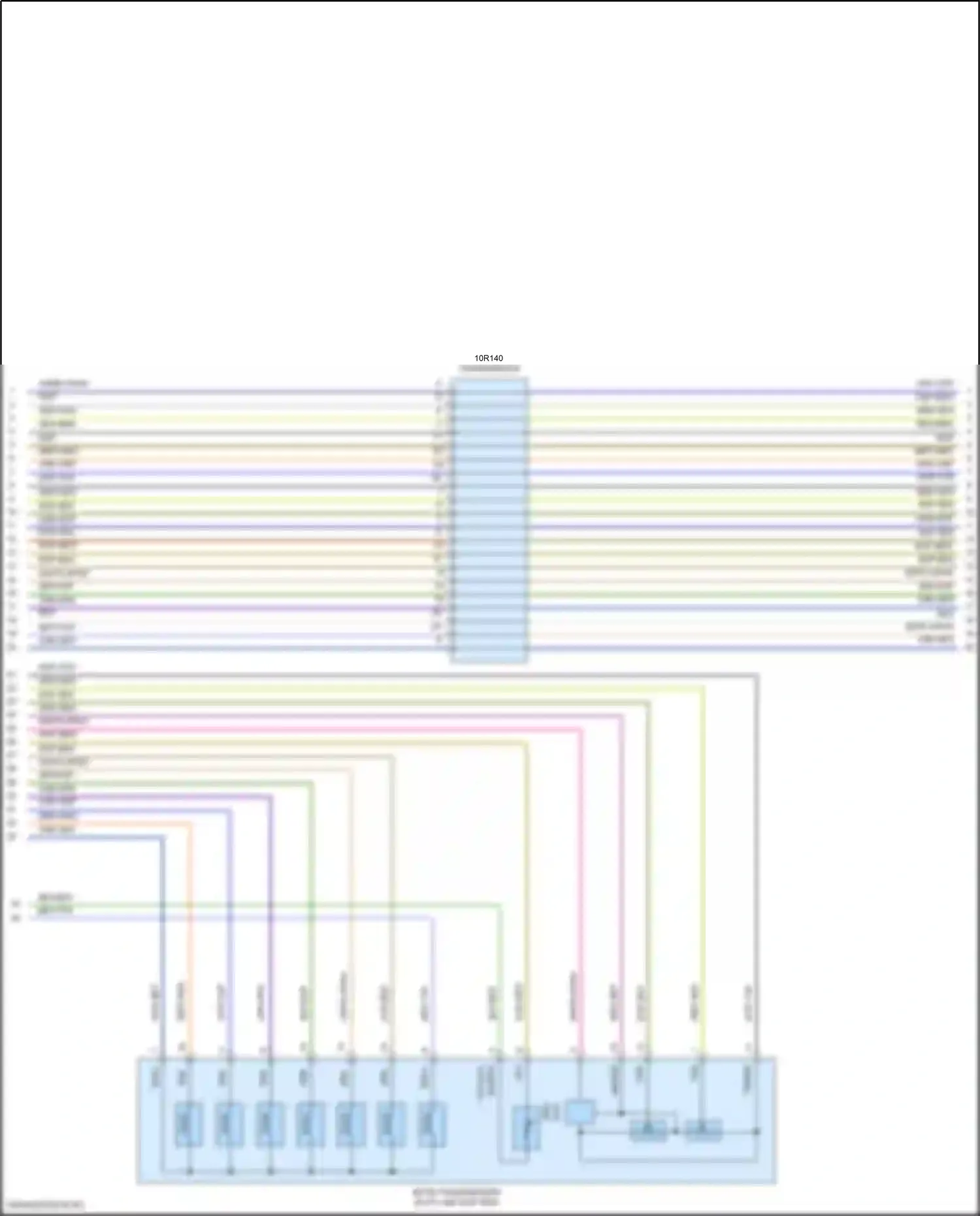 F-250 Ford XIV (2017-2024): 7.3l, электросхема соединений автоматической коробки передач (2 из 3) 