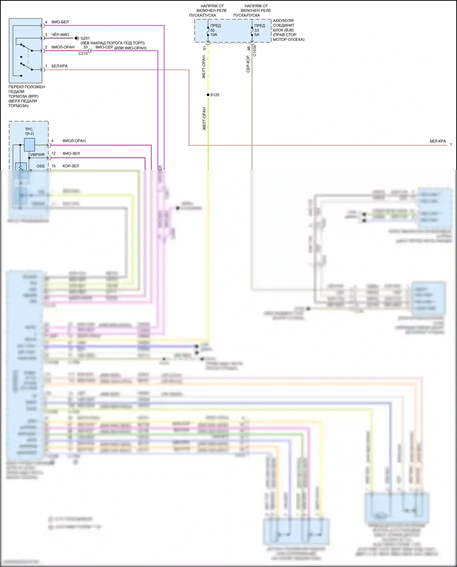 F-250 Ford XIV (2017-2024): Электросхема круиз-контроля (1 из 2) 