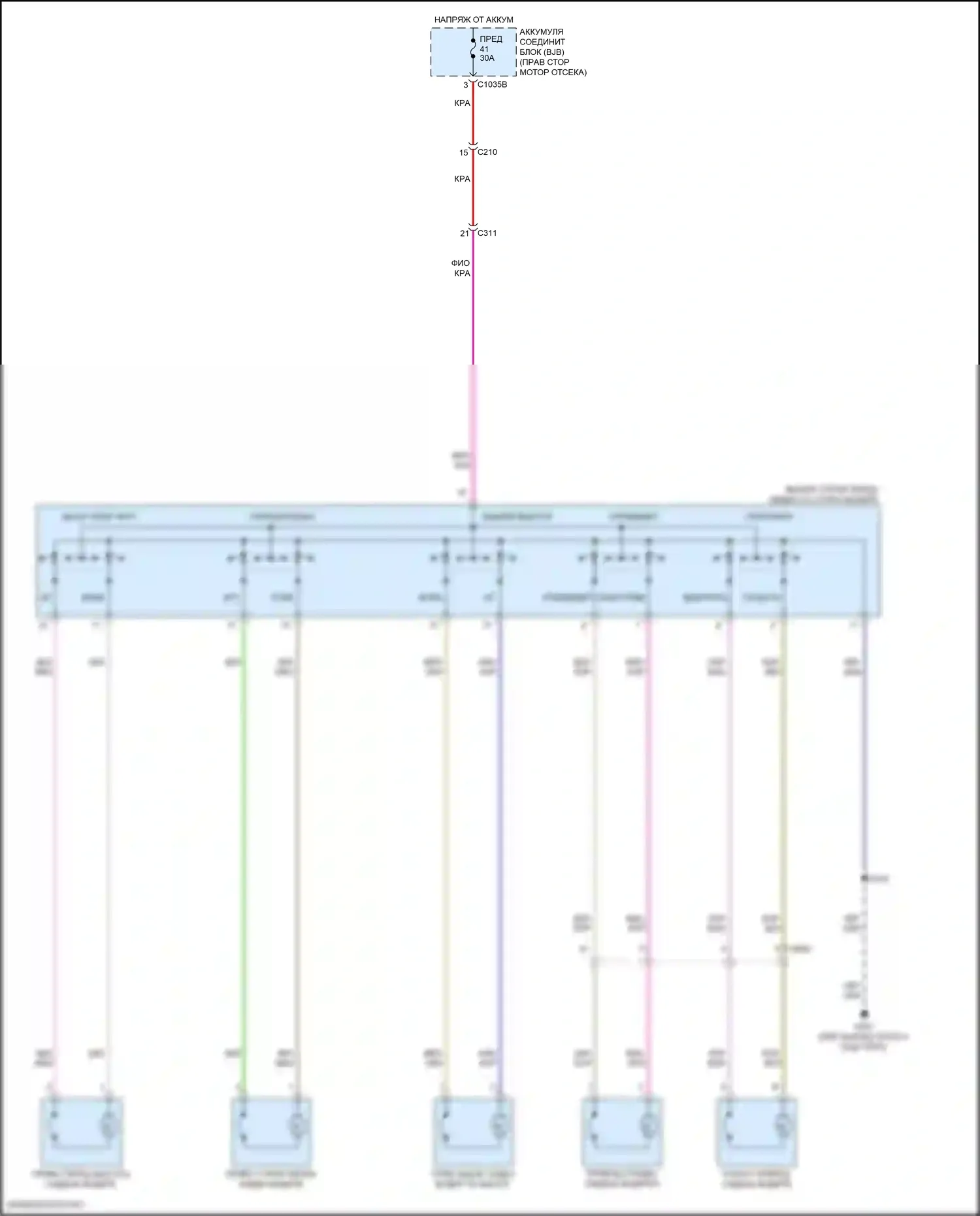 F-250 Ford XIV (2017-2024): Электросхема сидений, 10-стороннее сиденье водителя 