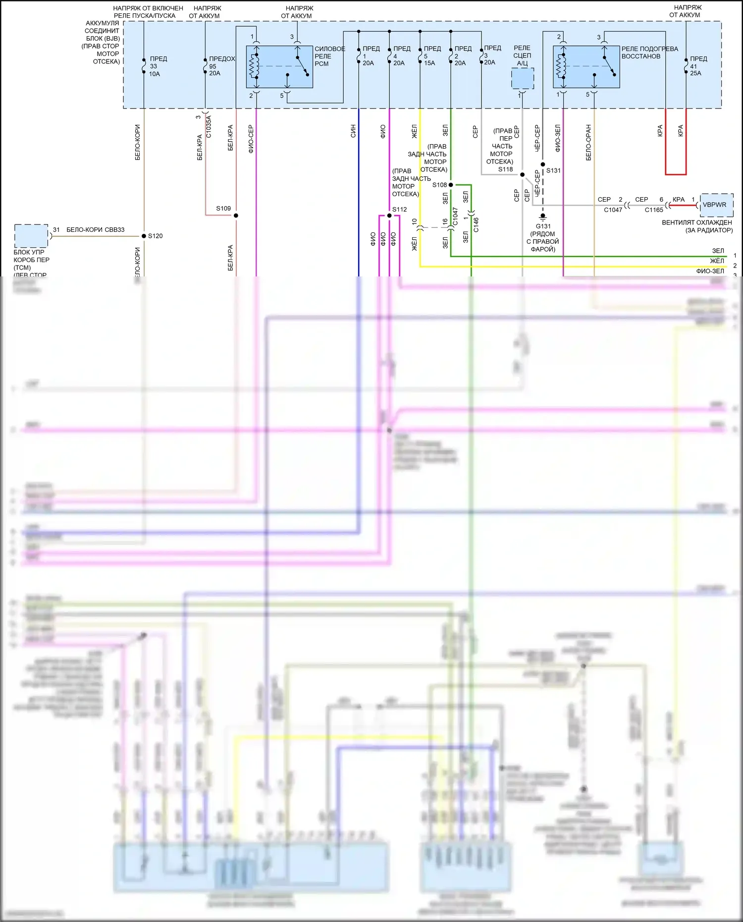 F-350 Ford XIV (2017-2020): Электросхема двигателя 6,7л турбодизеля (5 из 8) 