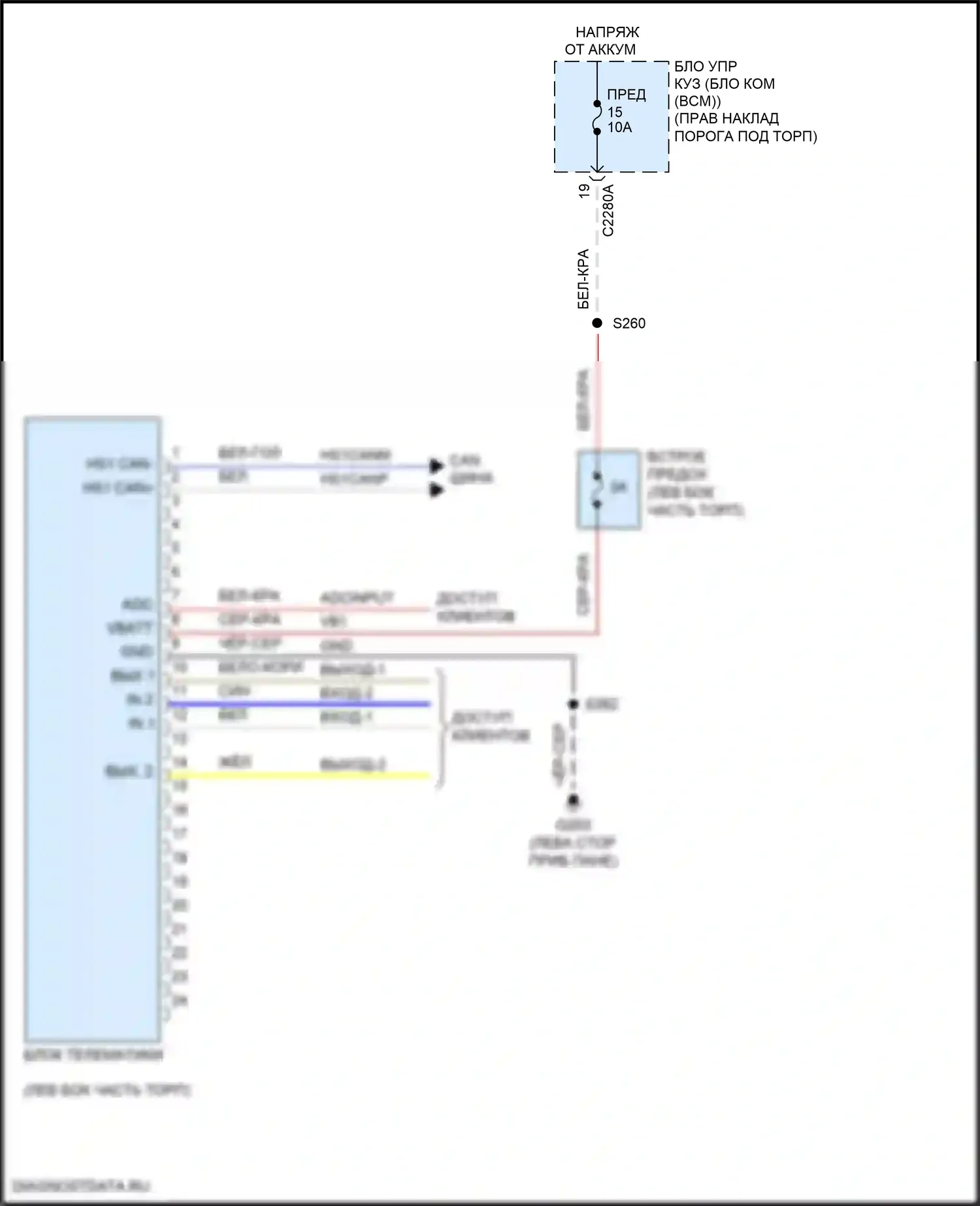F-350 Ford XIV (2017-2020): Электросхема начальника бригады 