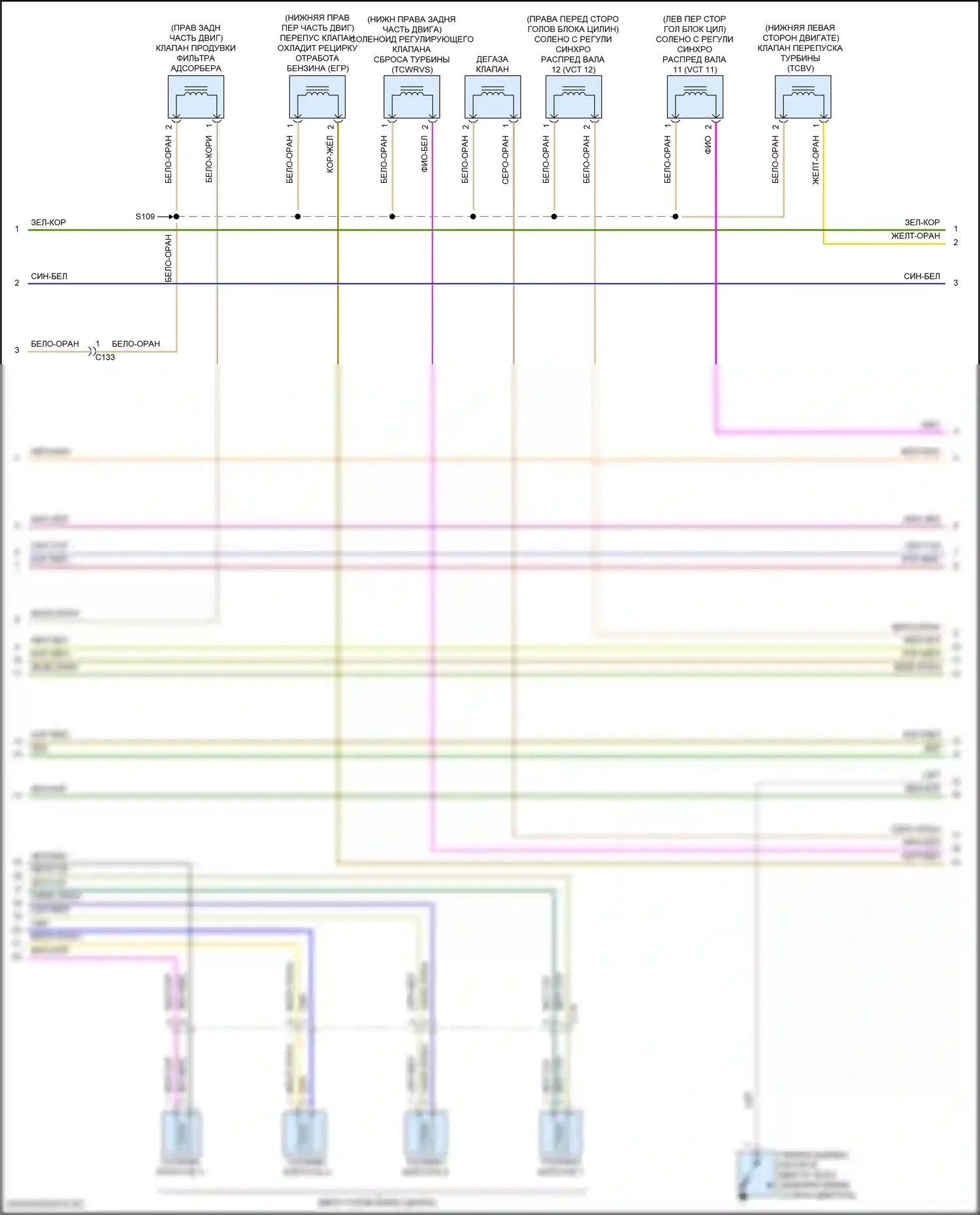 Fiesta ST Ford VII (2018-2021): Электросхема двигателя 1,6л турбо (5 из 6) 