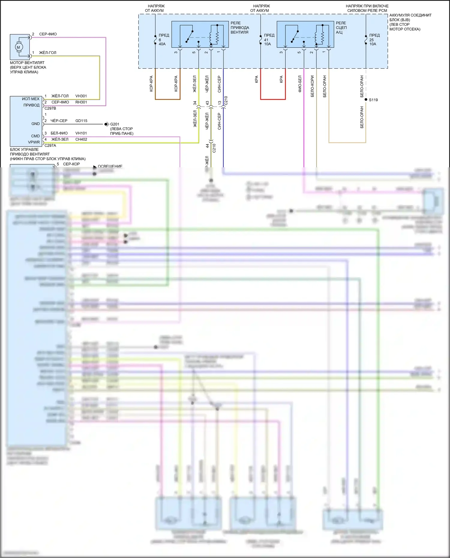 Fiesta ST Ford VII (2018-2021): Электросхема климат контроля (1 из 4) 