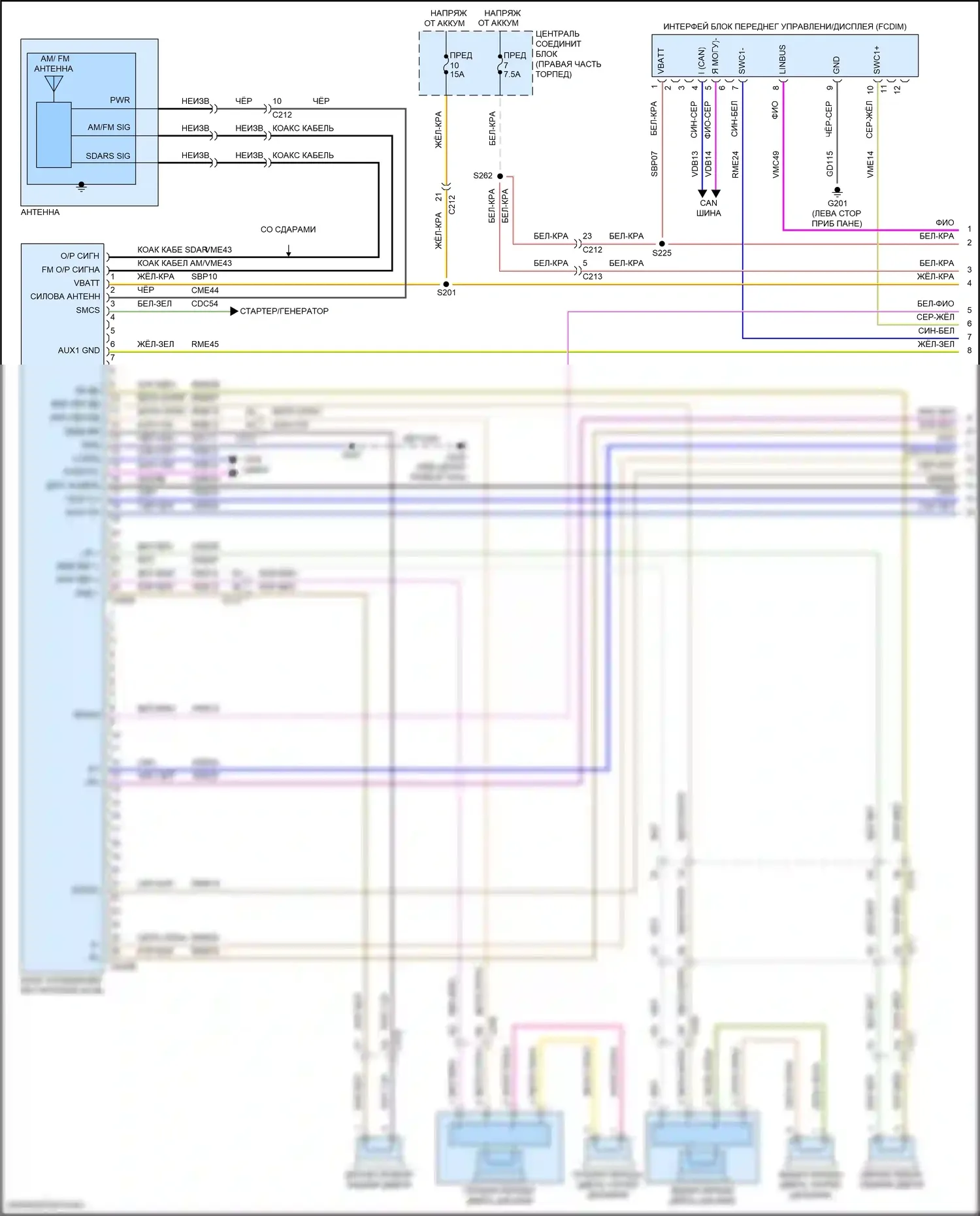 Fiesta ST Ford VII (2018-2021): Электросхема навигации, с генератором синхронизации 1 (1 из 2) 