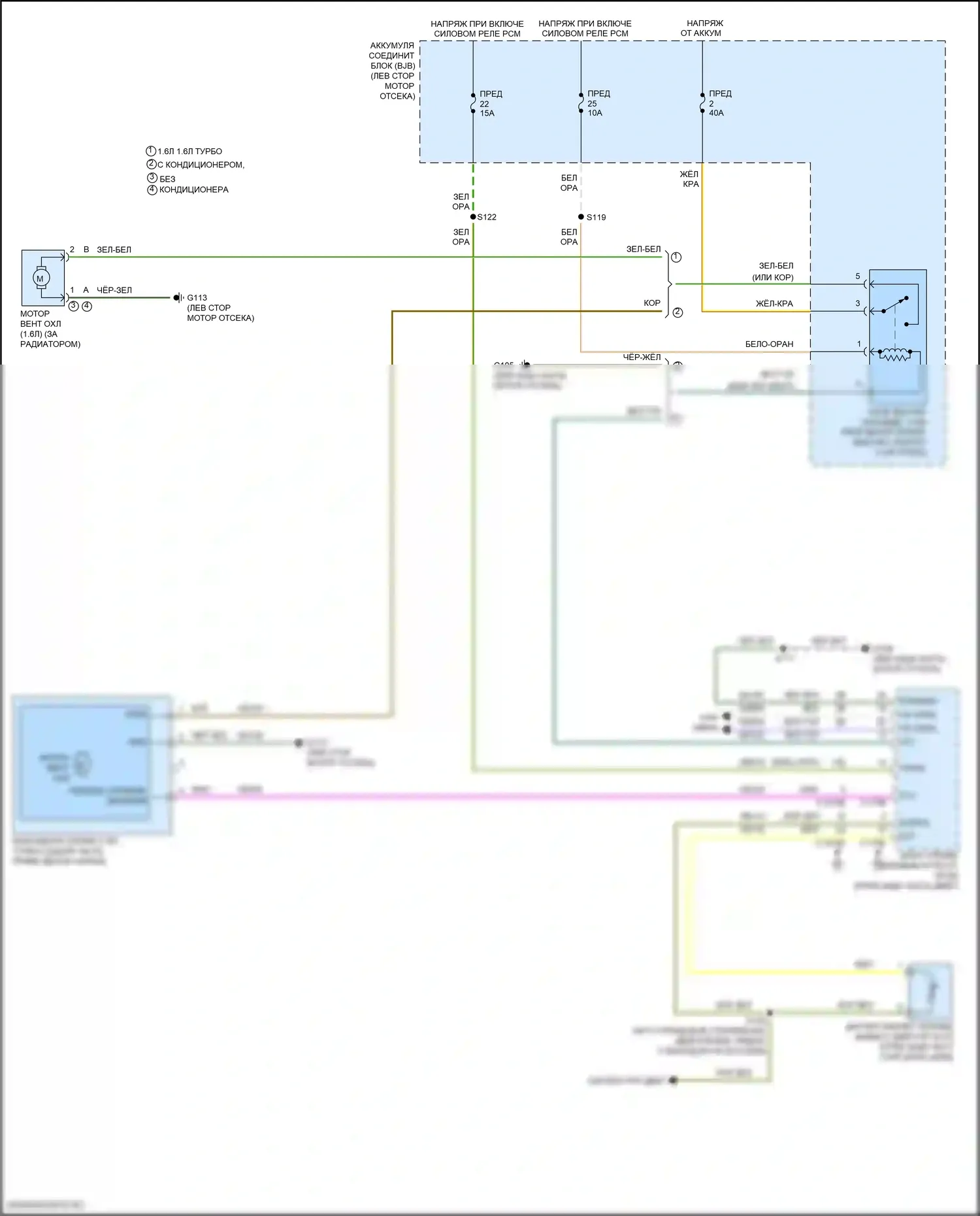 Fiesta ST Ford VII (2018-2021): 1.6l, электросхема вентилятора охлаждения 