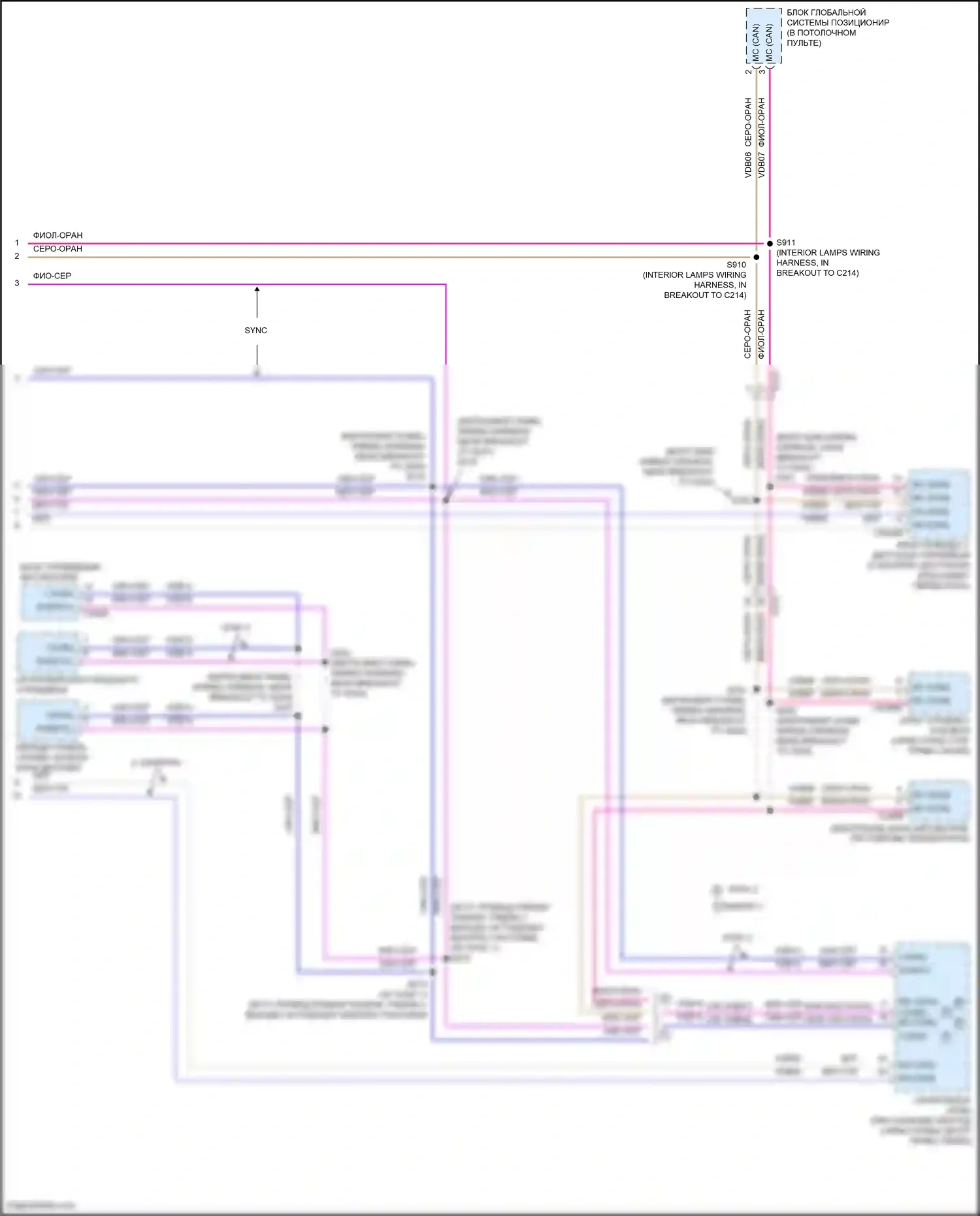 Fiesta Ford Mk6 рестайлинг (2012-2019): Can шина электросхема (2 из 2) 