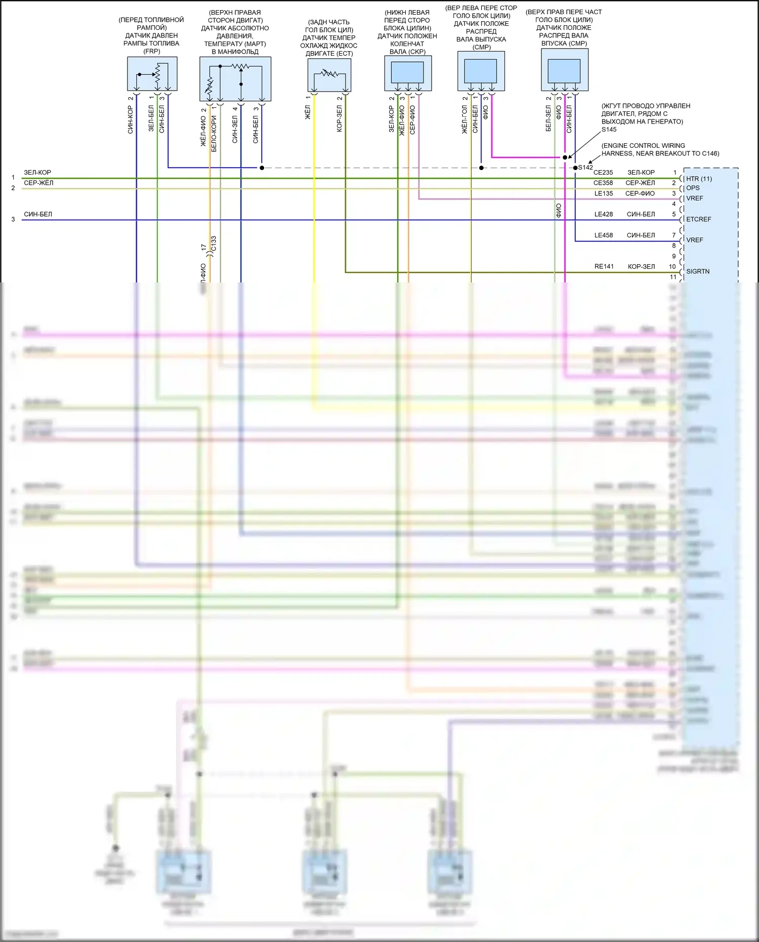 Fiesta Ford Mk6 рестайлинг (2012-2019): Электросхема двигателя 1.0л турбо (6 из 6) 