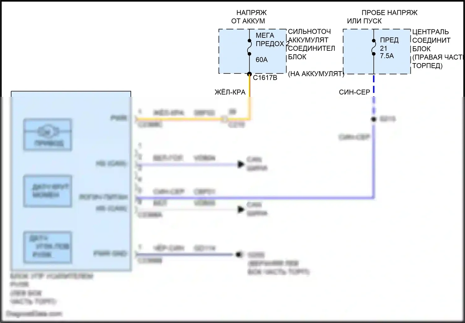 Fiesta Ford Mk6 рестайлинг (2012-2019): Электросхема электроусилителя руля 