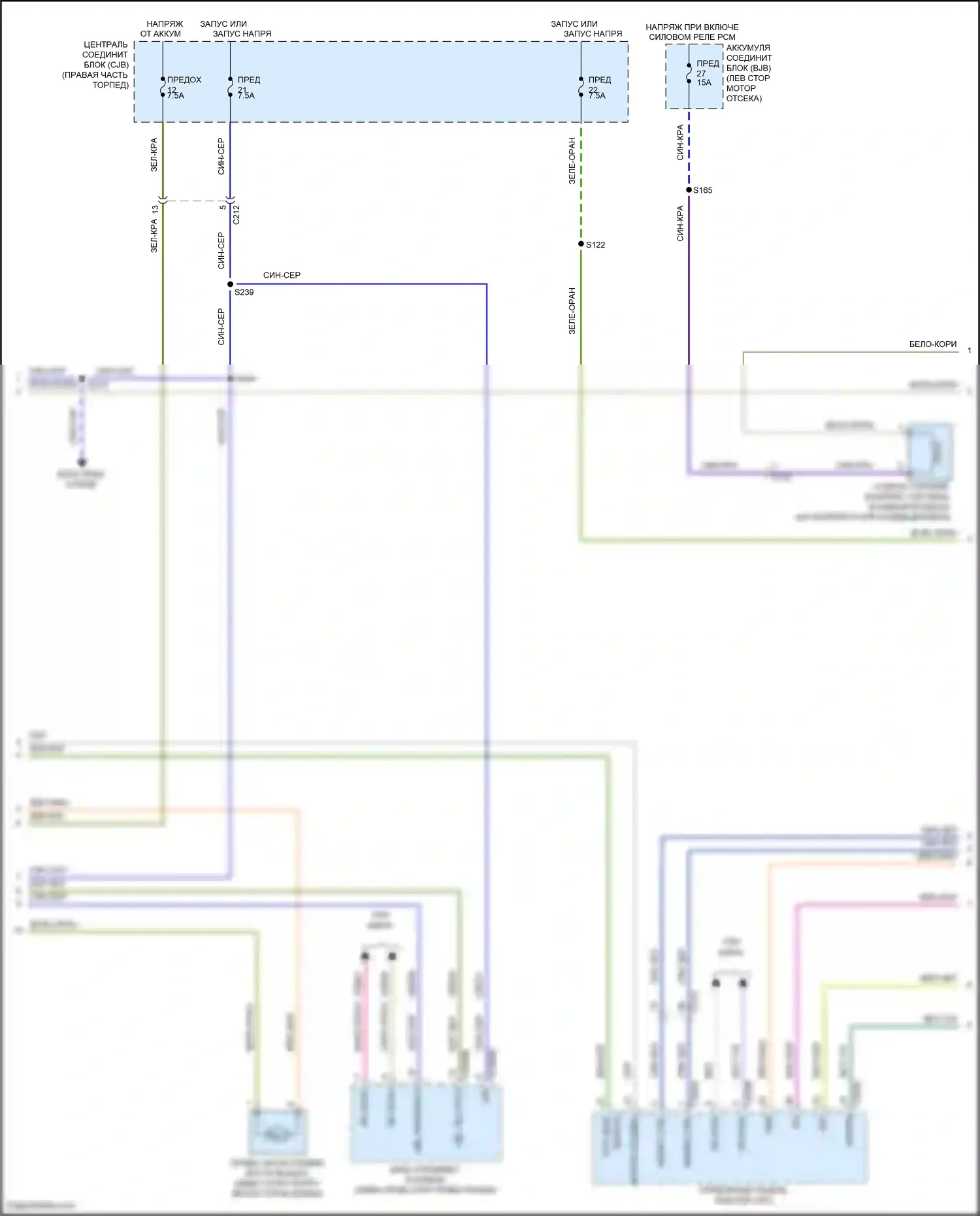 Fiesta Ford Mk6 рестайлинг (2012-2019): Электросхема ручного кондиционера (2 из 4) 
