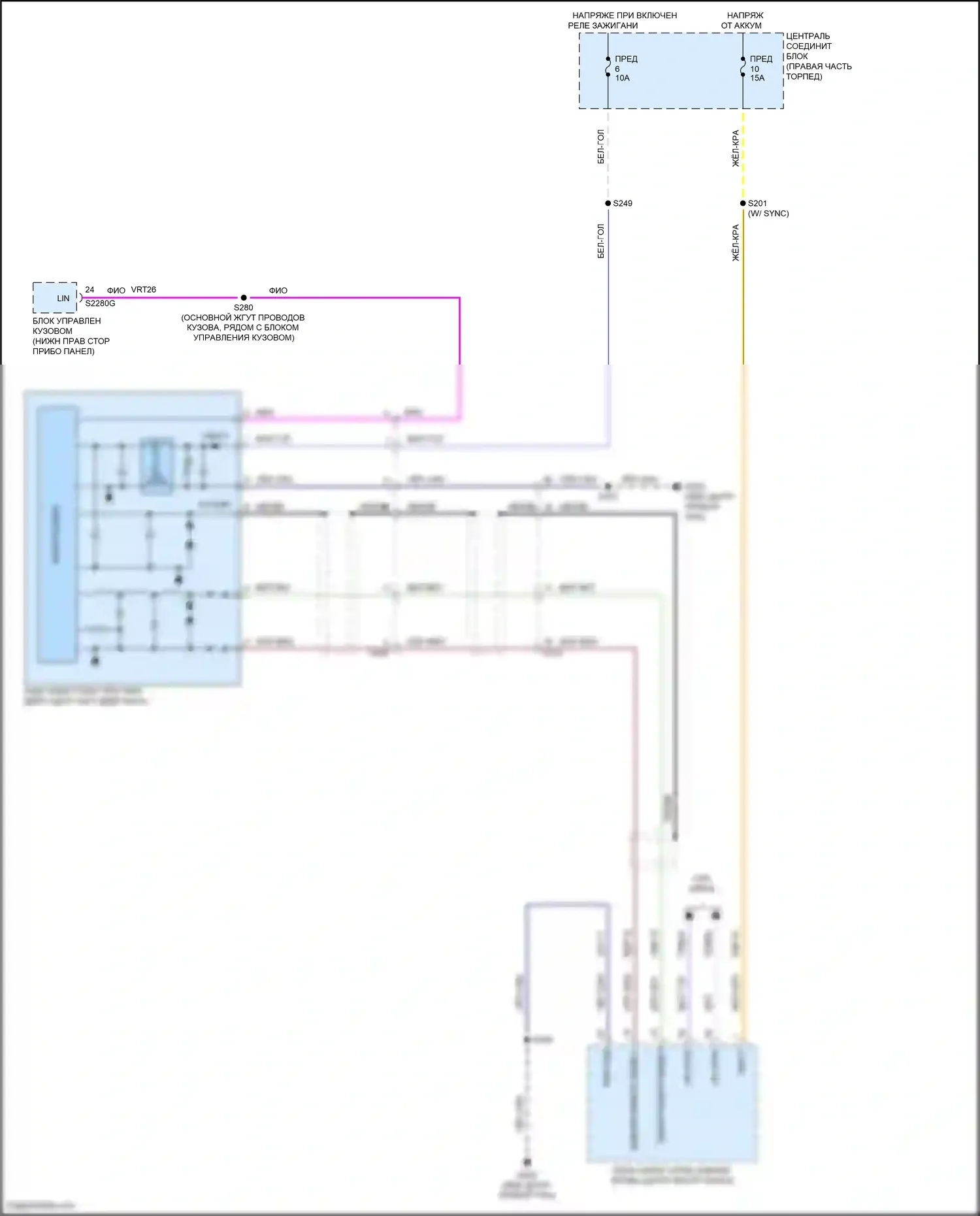 Fiesta Ford Mk6 рестайлинг (2012-2019): Электросхема задней камеры 