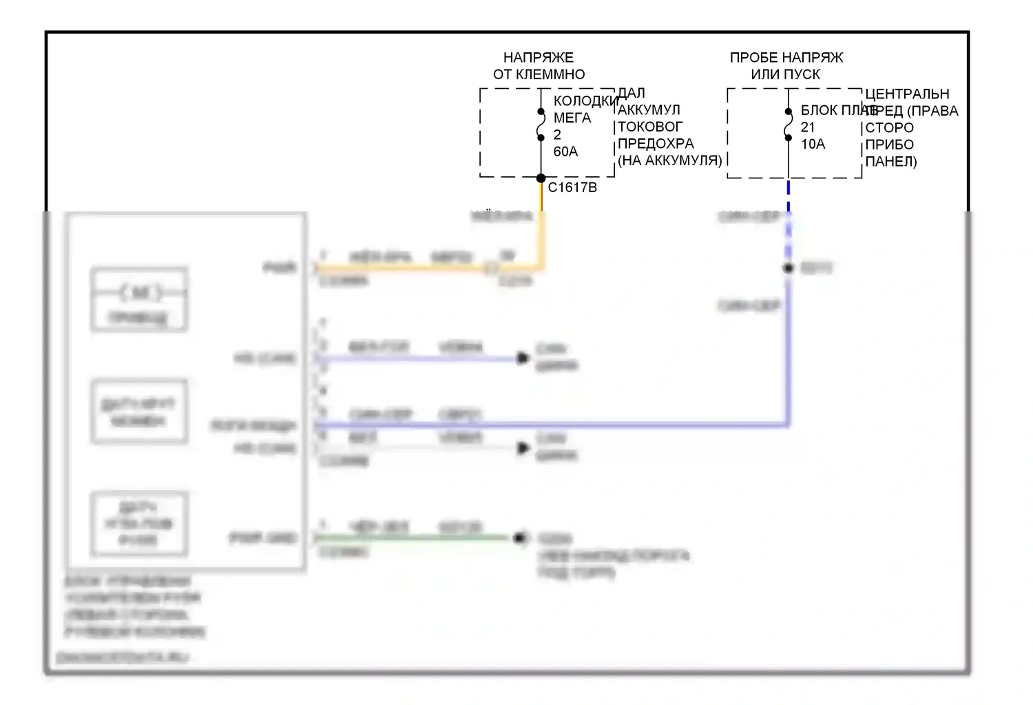 Fiesta Ford Mk6 (2008-2013): Электросхема электроусилителя руля 