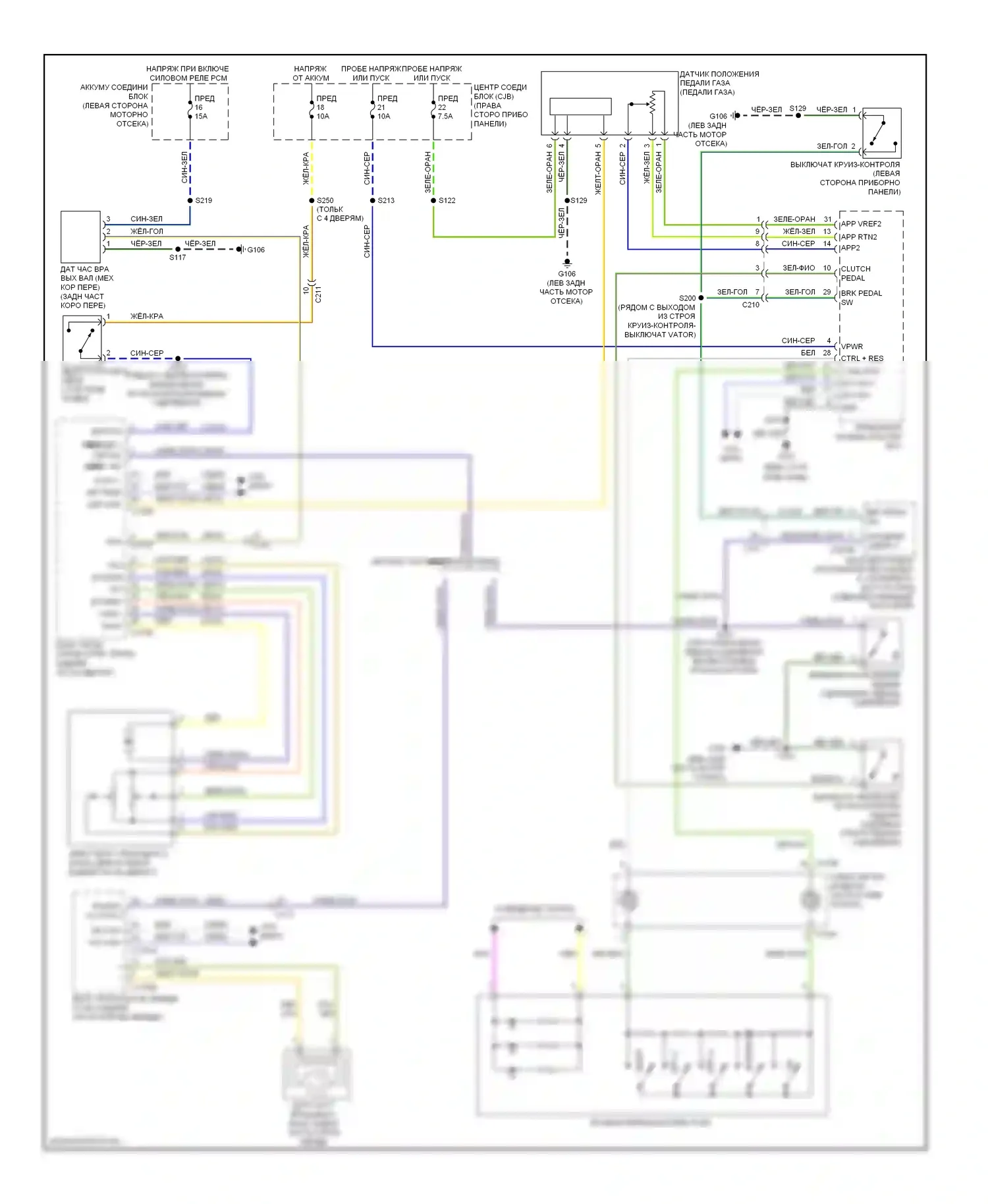 Fiesta Ford Mk6 (2008-2013): Электросхема круиз-контроля 