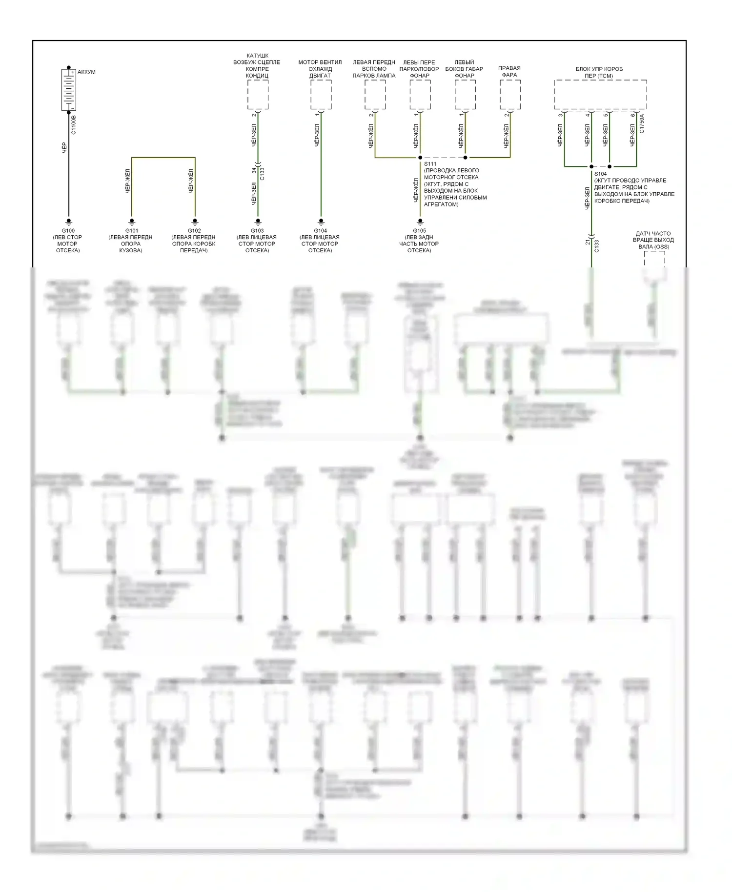 Fiesta Ford Mk6 (2008-2013): Электросхема точек подключения масс (1 из 3) 