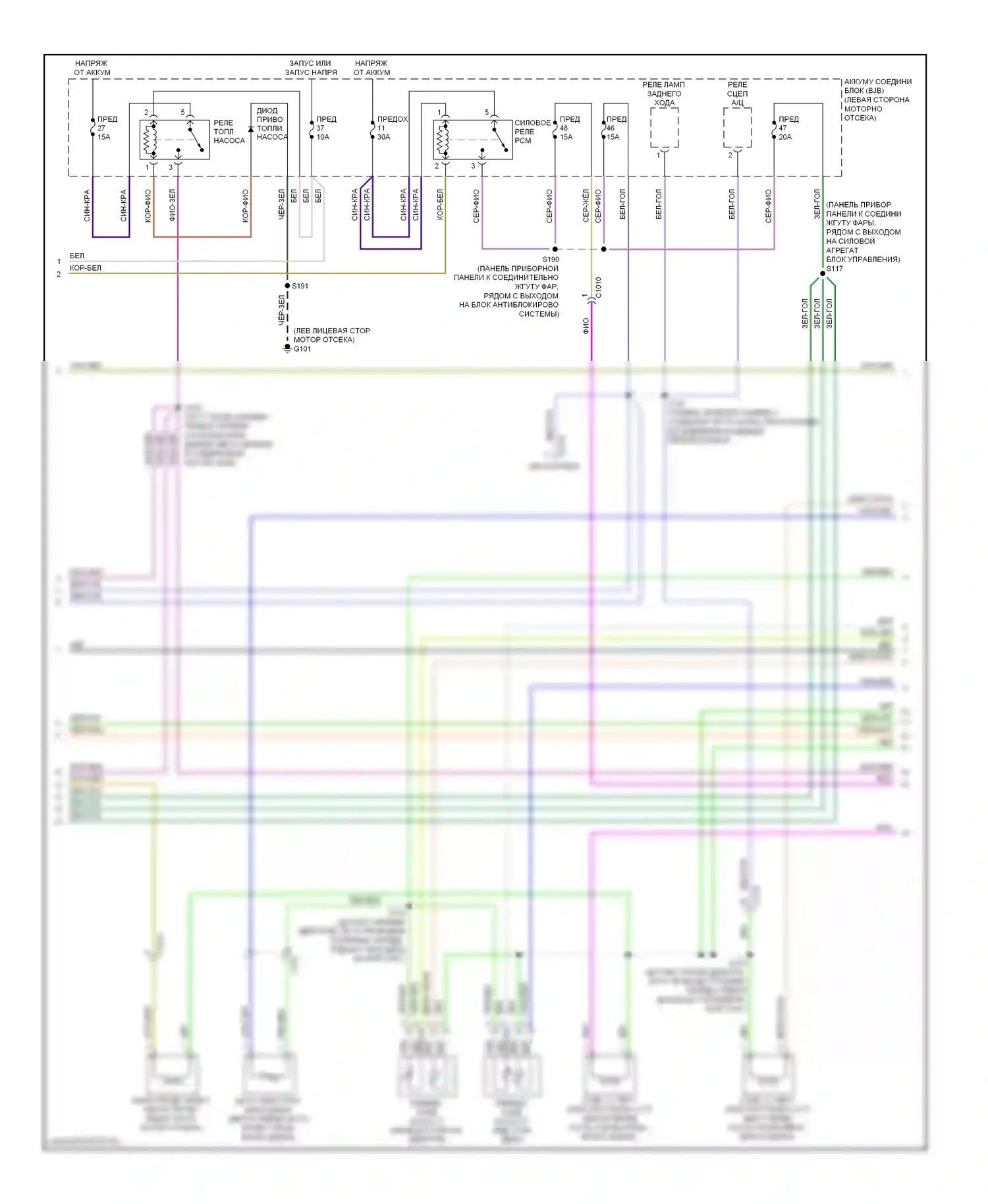 Flex Ford I (2008-2013): Электросхема двигателя 3.5l (3 из 6) 
