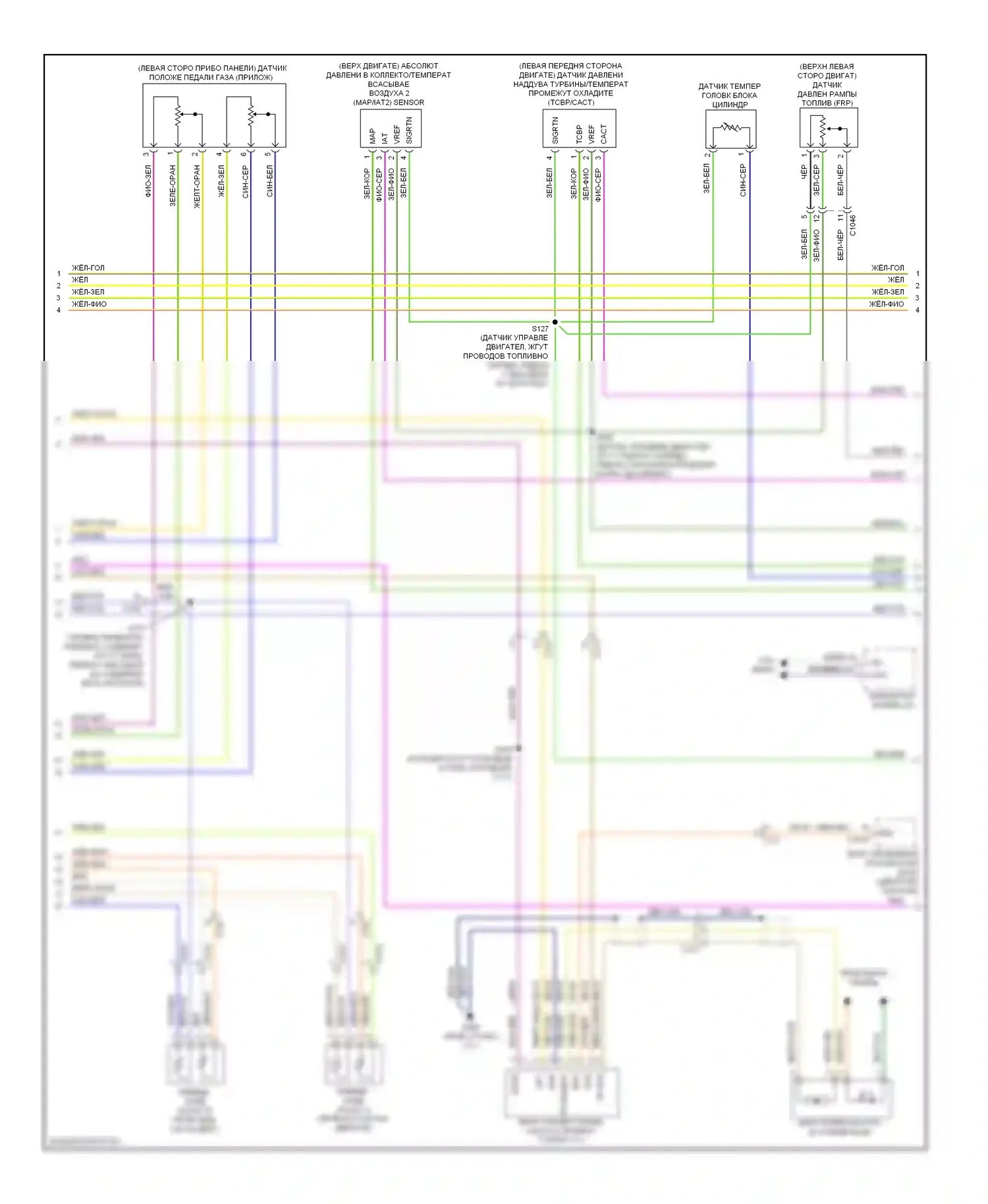 Flex Ford I (2008-2013): Электросхема двигателя 3,5л твин турбо (4 из 6) 