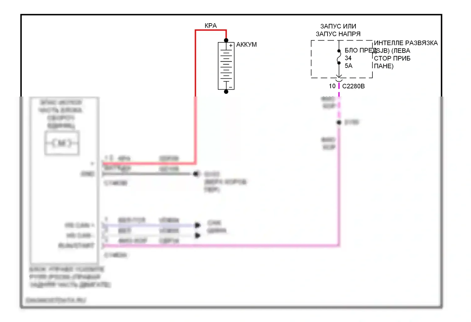 Flex Ford I (2008-2013): Электросхема электроусилителя руля 