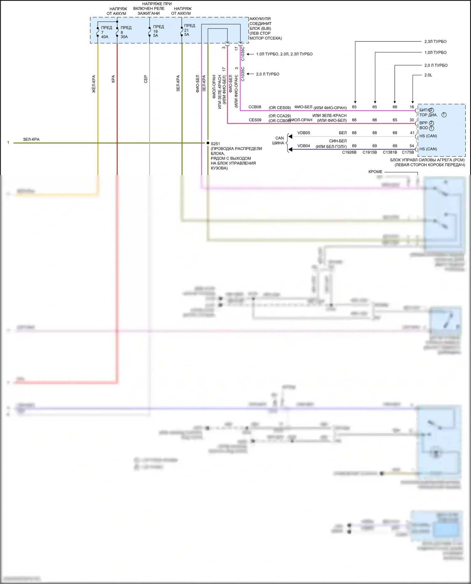 Focus RS Ford III (2016-2018): Электросхема антиблокировочной системы abs, кроме электрического (2 из 2) 