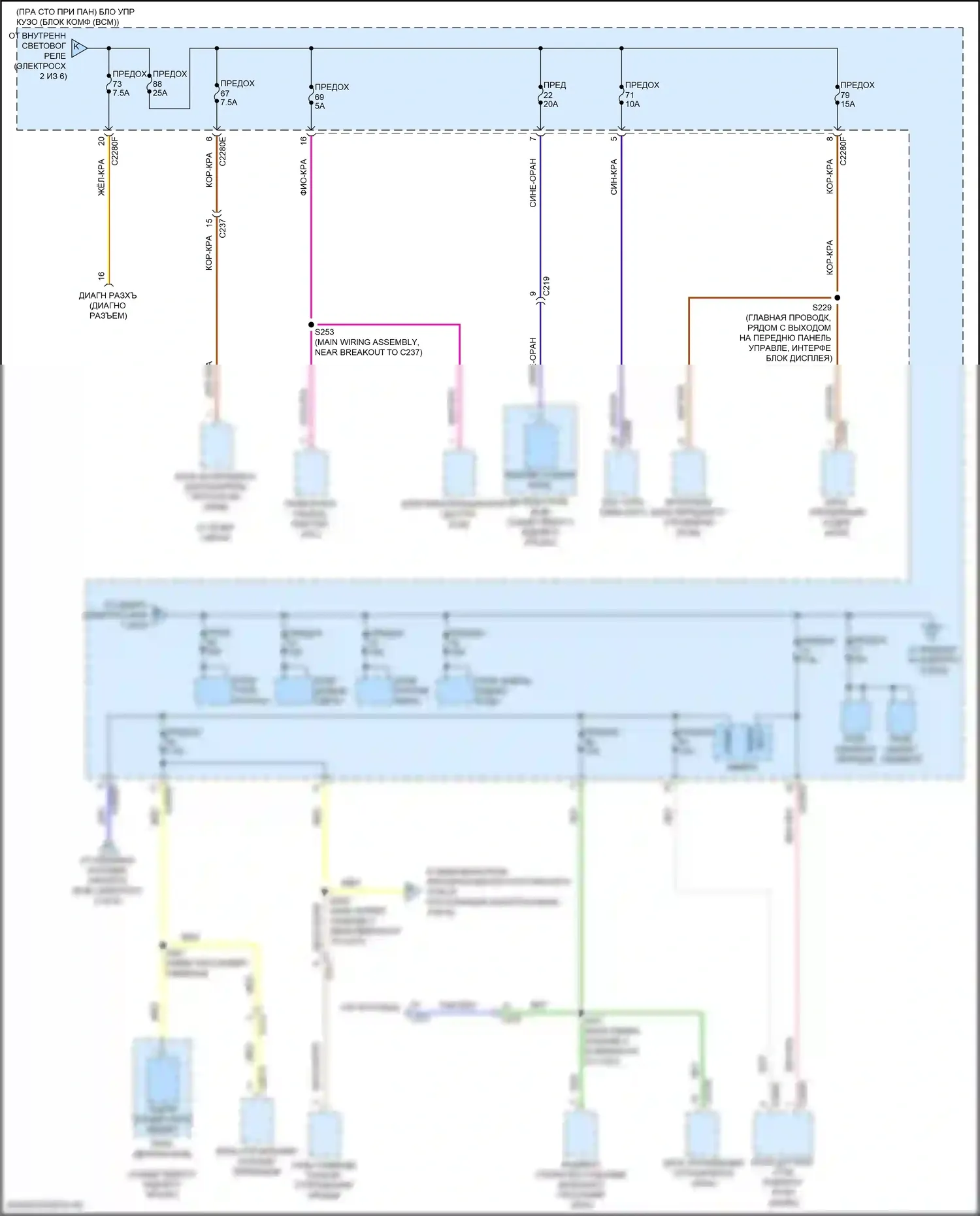 Focus RS Ford III (2016-2018): Электросхема блока предохранителей реле, rs (3 из 6) 