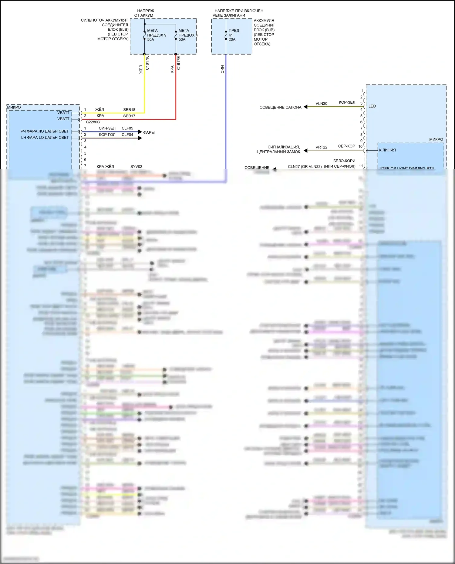 Focus RS Ford III (2016-2018): Электросхема блоков управления кузовом, кроме электрических и rs (1 из 2) 