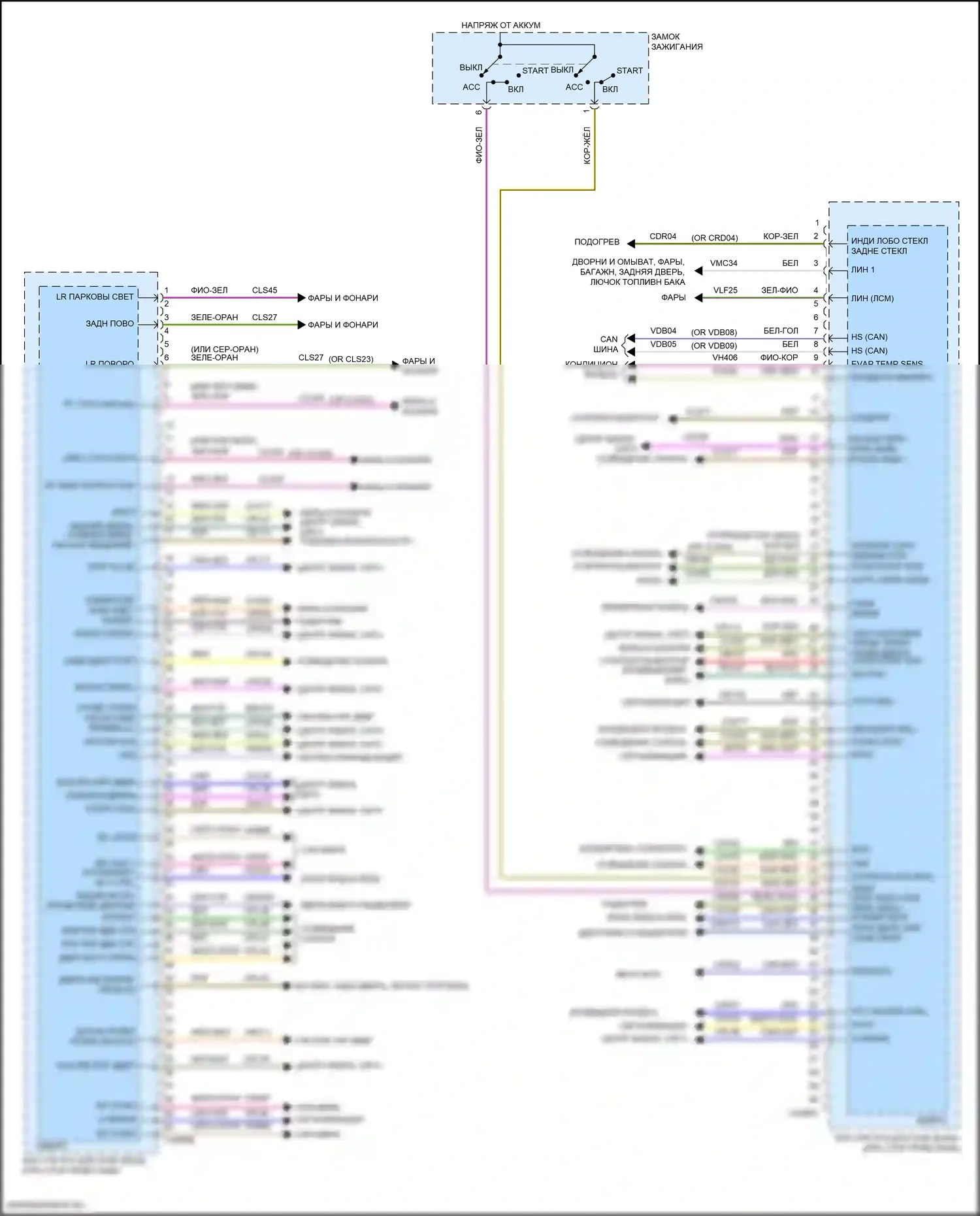 Focus RS Ford III (2016-2018): Электросхема блоков управления кузовом, кроме электрических и rs (2 из 2) 