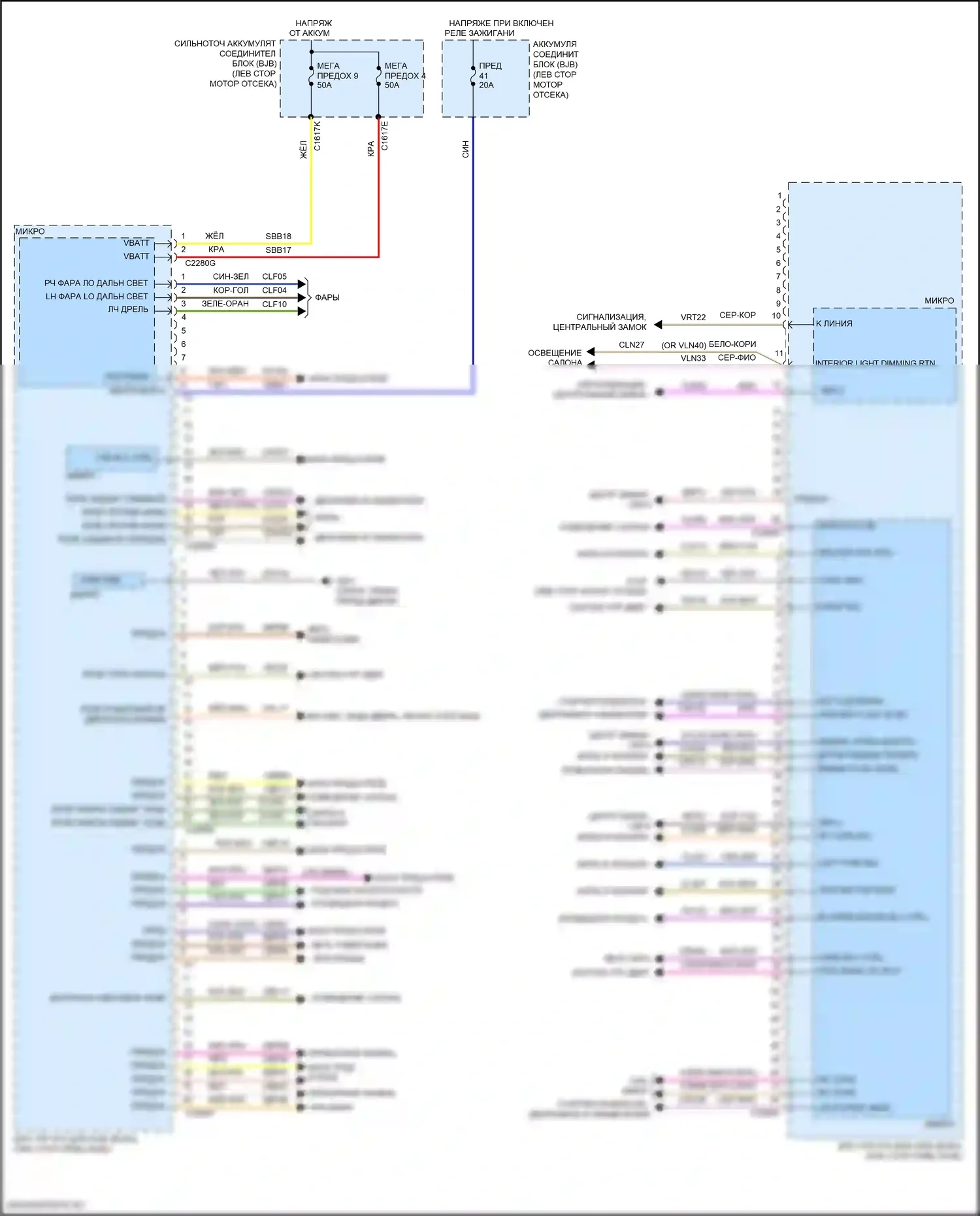Focus RS Ford III (2016-2018): Электросхема блоков управления кузовом, rs (1 из 2) 
