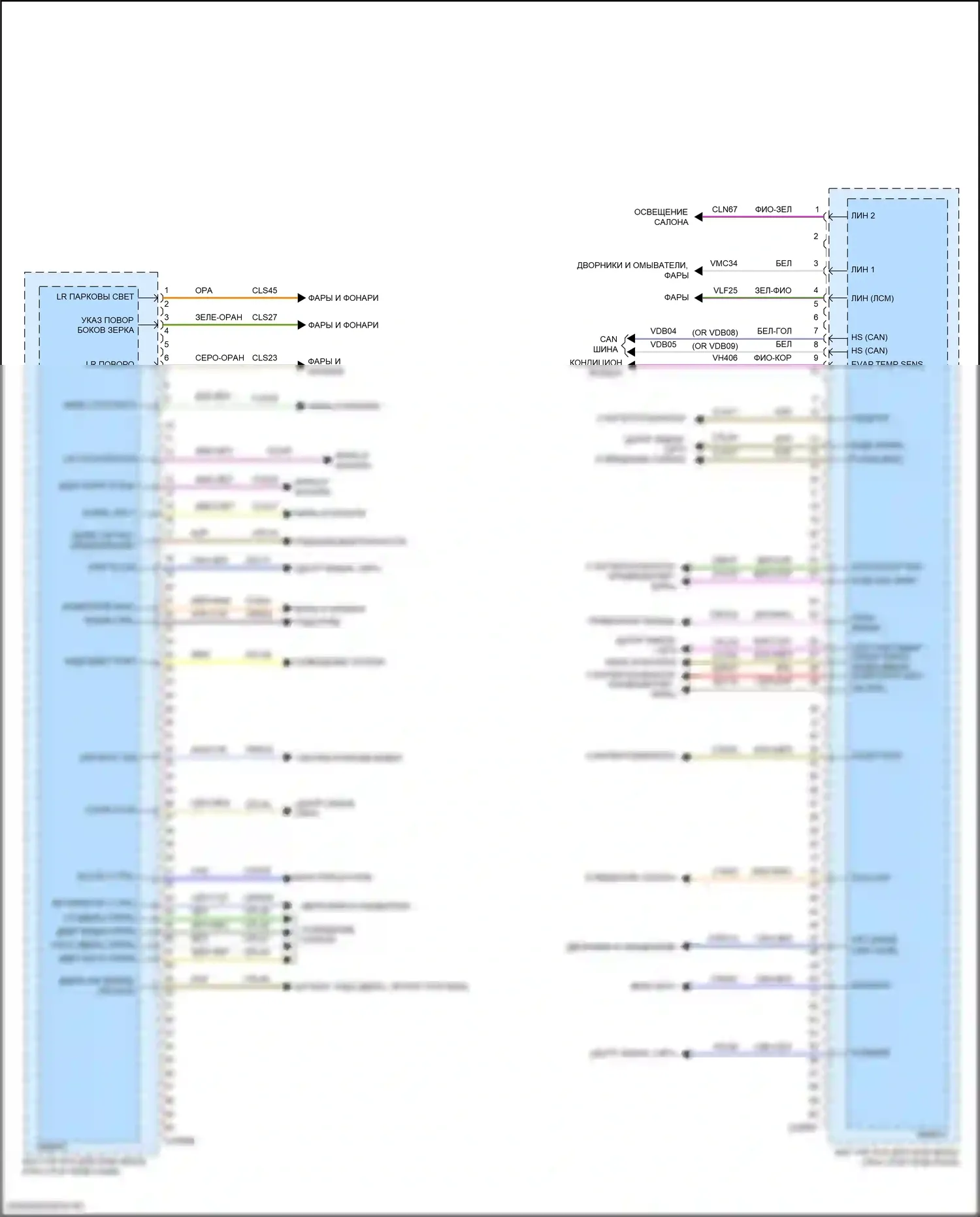 Focus RS Ford III (2016-2018): Электросхема блоков управления кузовом, rs (2 из 2) 