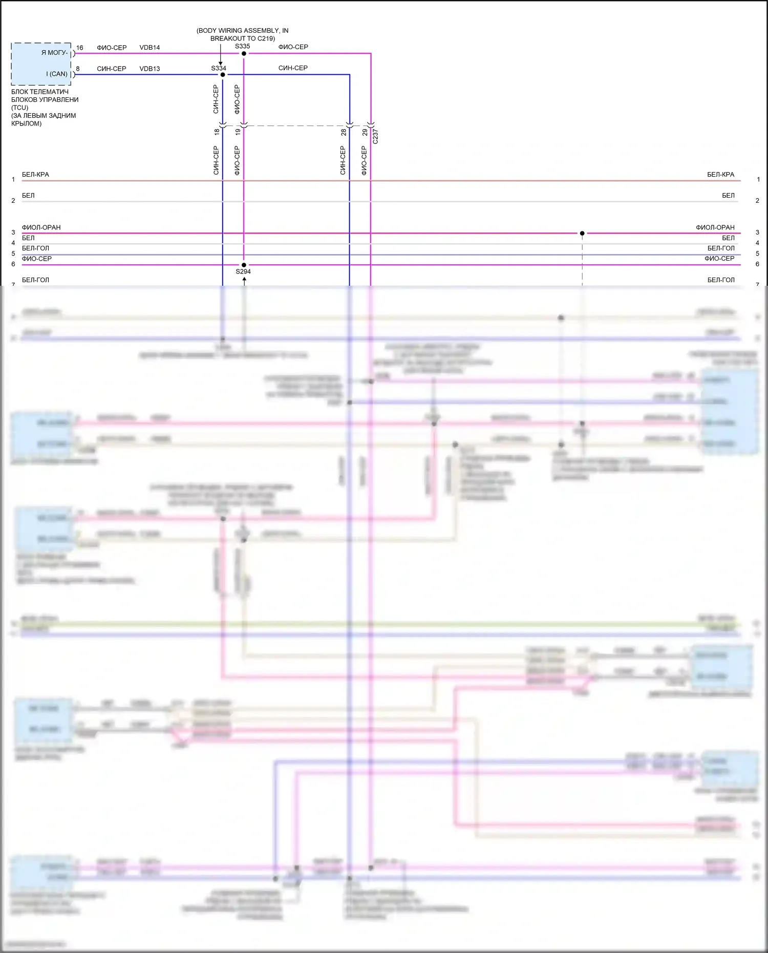 Focus RS Ford III (2016-2018): Can шина электросхема (2 из 3) 
