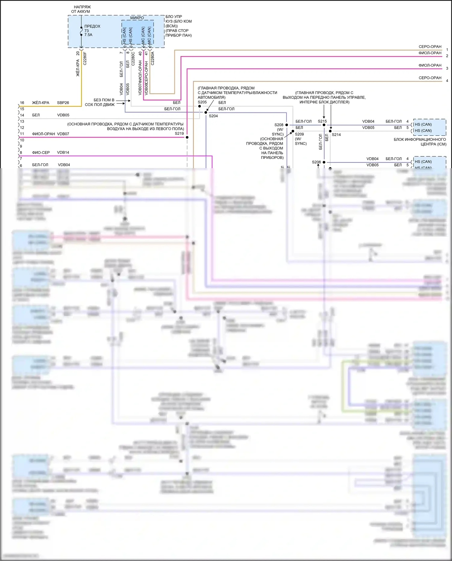 Focus RS Ford III (2016-2018): Can шина электросхема, rs (1 из 2) 