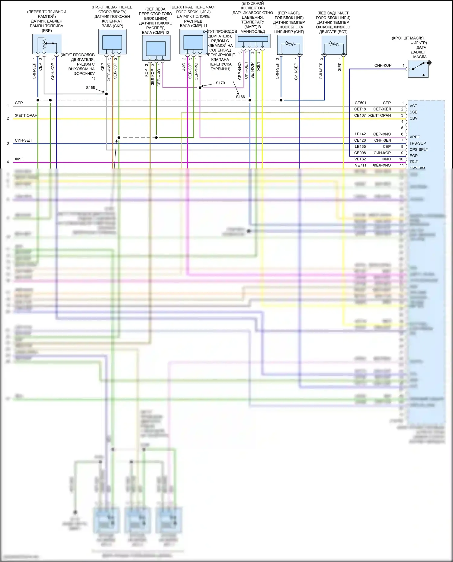 Focus RS Ford III (2016-2018): Электросхема двигателя 1.0л турбо (7 из 7) 