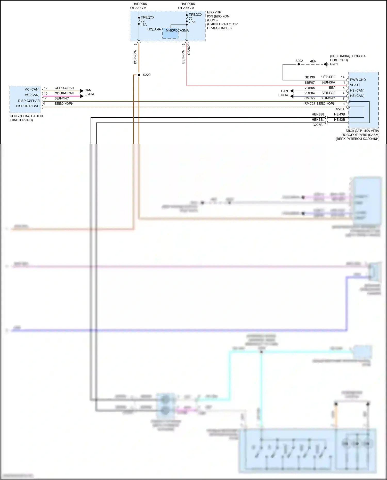 Focus RS Ford III (2016-2018): Электрическая электросхема магнитолы премиум-класса (2 из 2) 