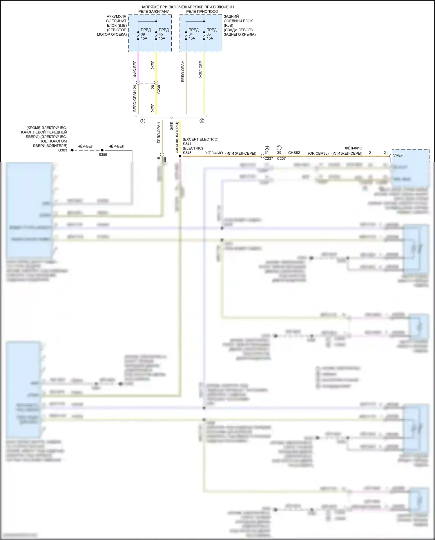 Focus RS Ford III (2016-2018): Электросхема обогреваемых сидений, кроме rs 
