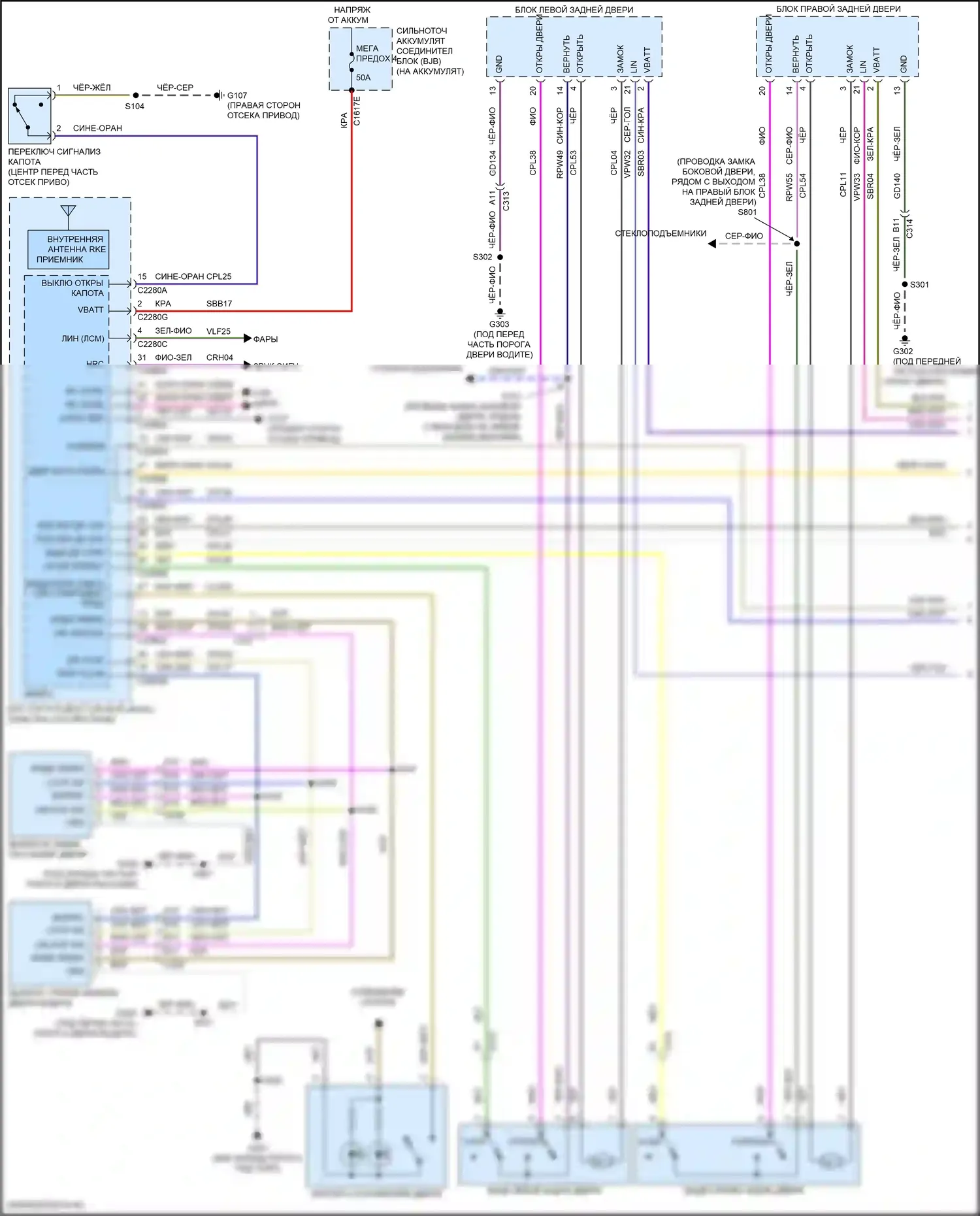 Focus RS Ford III (2016-2018): Защита от взлома электросхема (1 из 4) 
