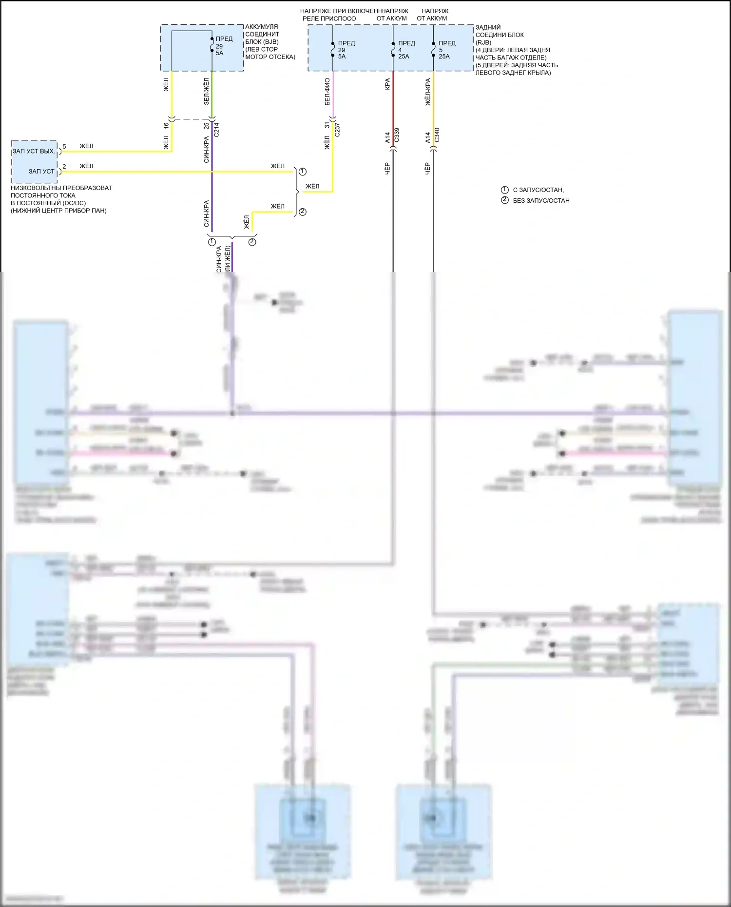 Focus RS Ford III (2016-2018): Электросхема информационной системы в слепой зоне 