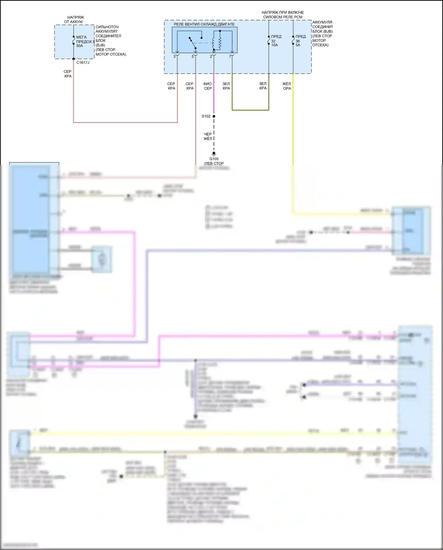 Focus RS Ford III (2016-2018): Электросхема вентилятора охлаждения, кроме электрического и rs 