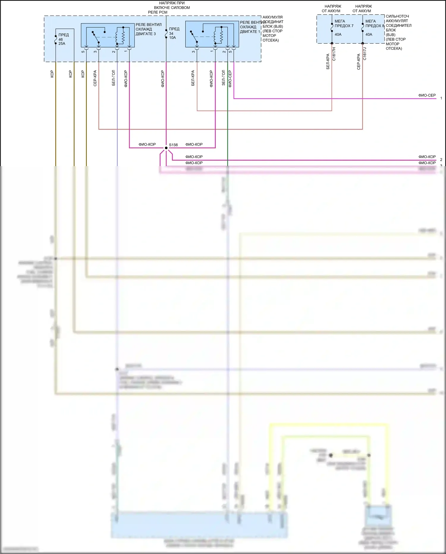 Focus RS Ford III (2016-2018): Электросхема вентилятора охлаждения, rs (1 из 2) 