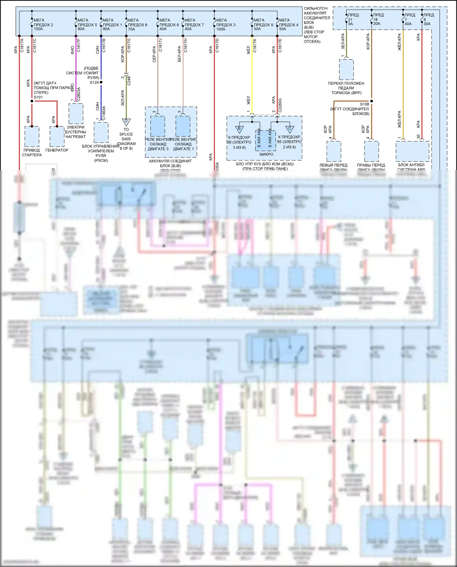 Focus ST Ford III рестайлинг (2015-2018): Электросхема блока предохранителей реле, rs (1 из 6) 