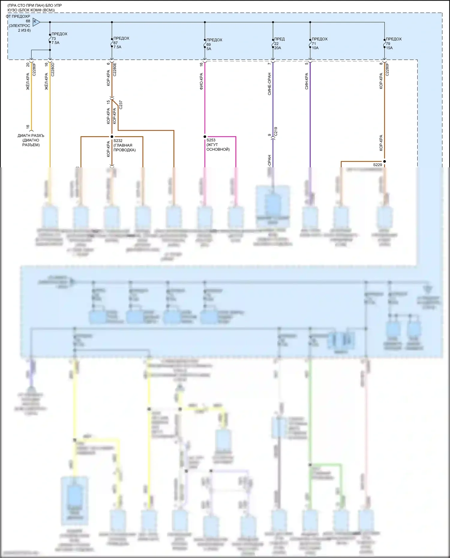 Focus ST Ford III рестайлинг (2015-2018): Электросхема блока предохранителей реле, rs (3 из 6) 