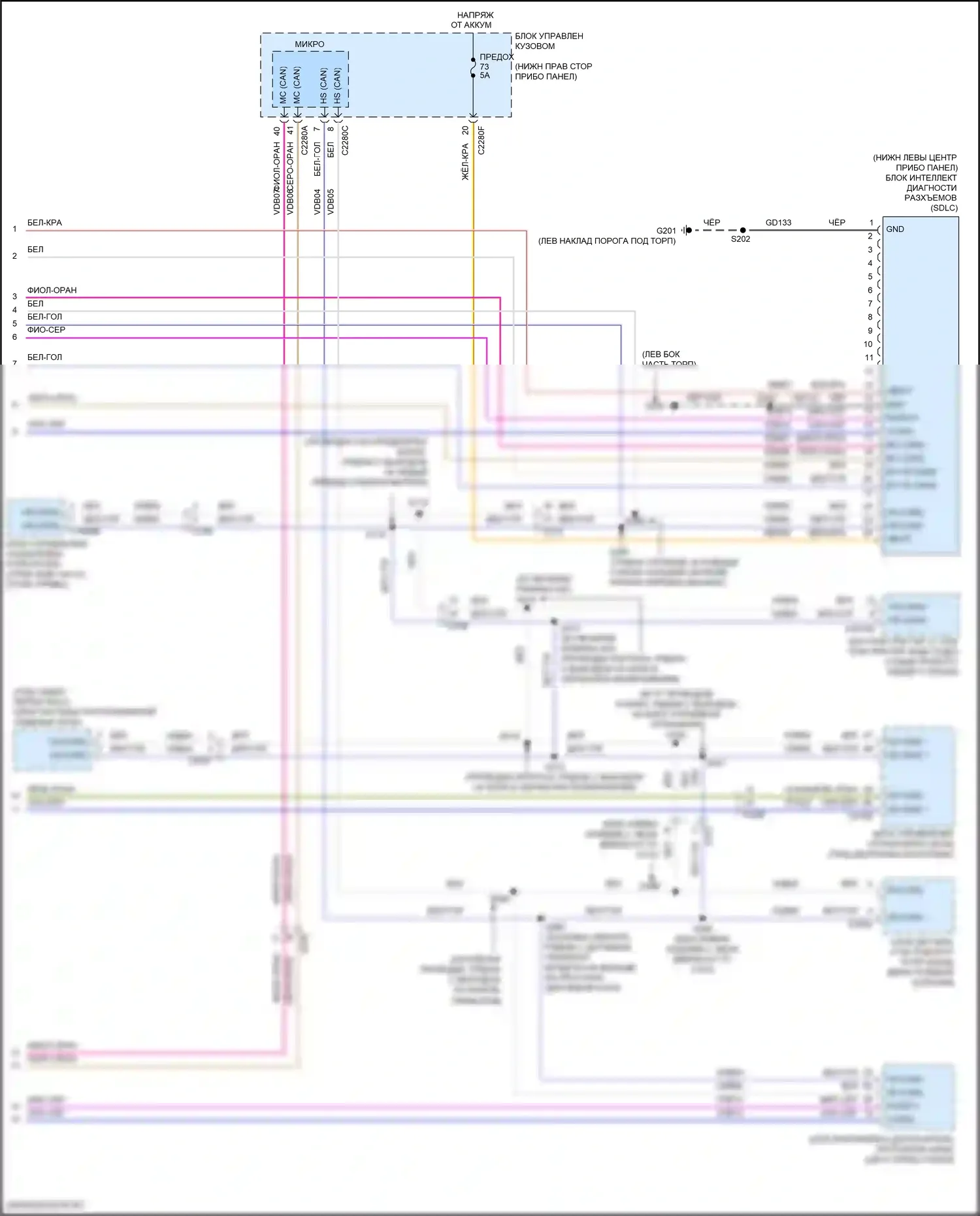 Focus ST Ford III рестайлинг (2015-2018): Can шина электросхема (3 из 3) 