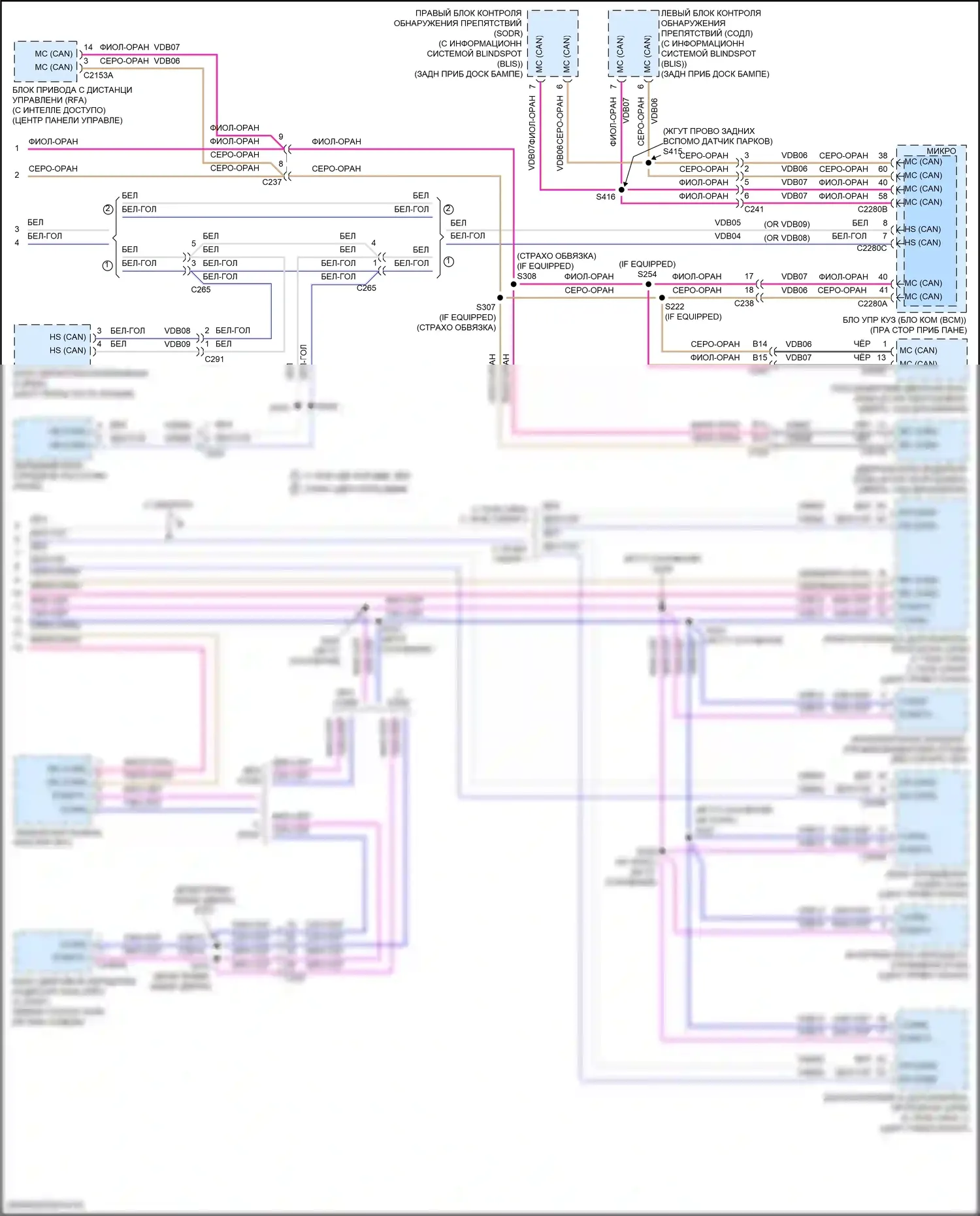 Focus ST Ford III рестайлинг (2015-2018): Can шина электросхема, rs (2 из 2) 