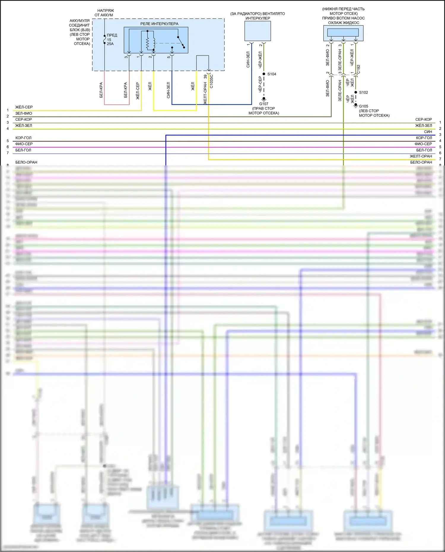 Focus ST Ford III рестайлинг (2015-2018): Электросхема двигателя 1.0л турбо (3 из 7) 