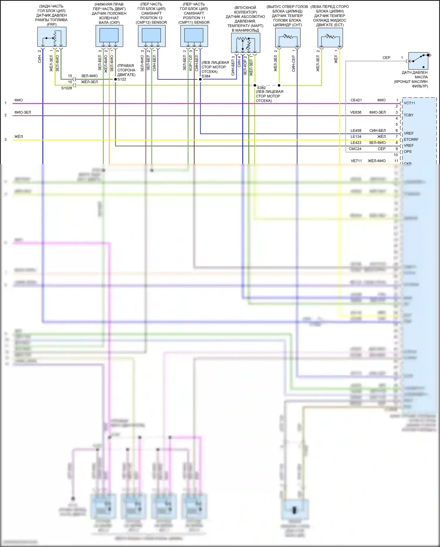 Focus ST Ford III рестайлинг (2015-2018): Электросхема двигателя 2.3л турбо (6 из 6) 