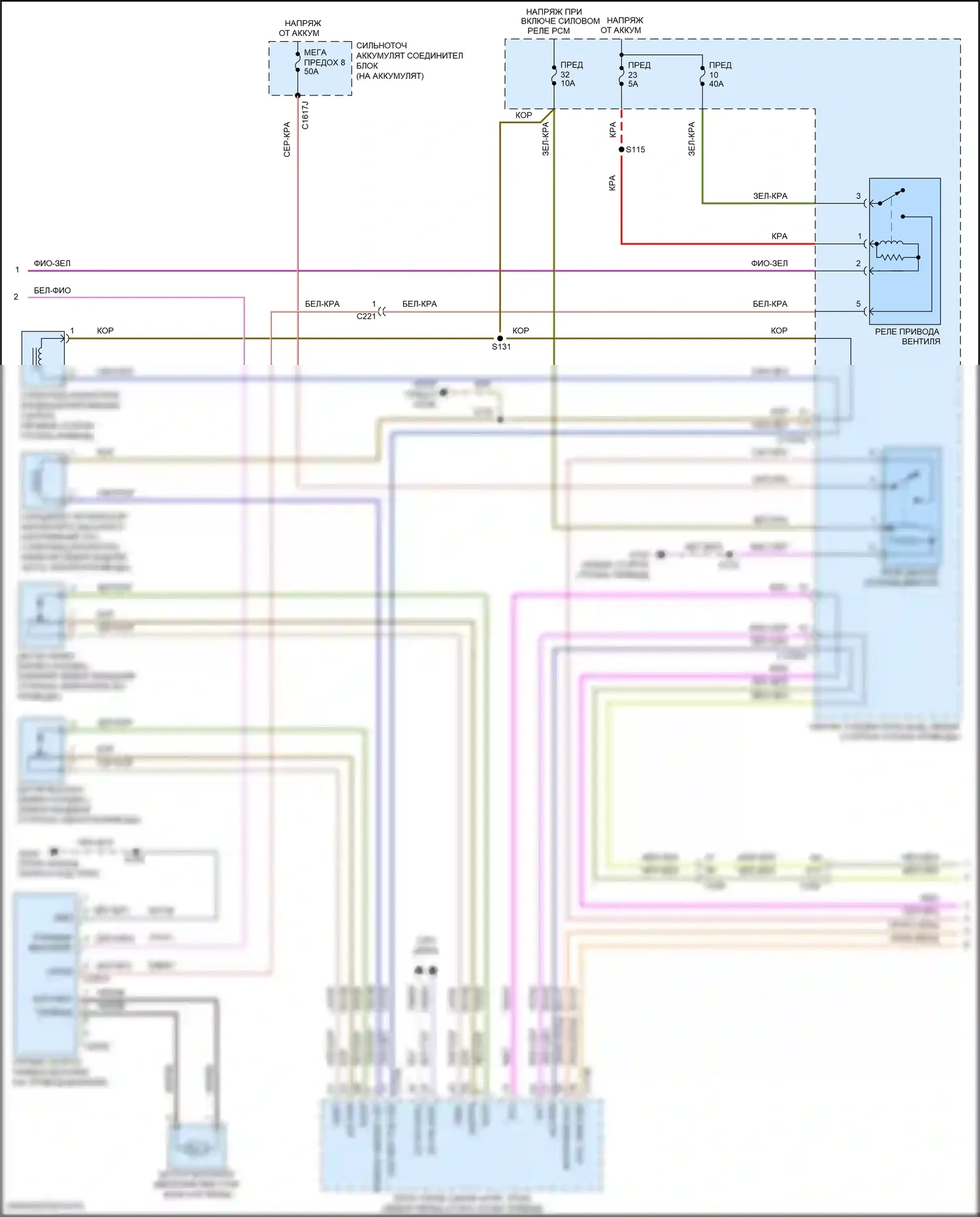 Focus ST Ford III рестайлинг (2015-2018): Электросхема климат контроля, электрическая (2 из 3) 