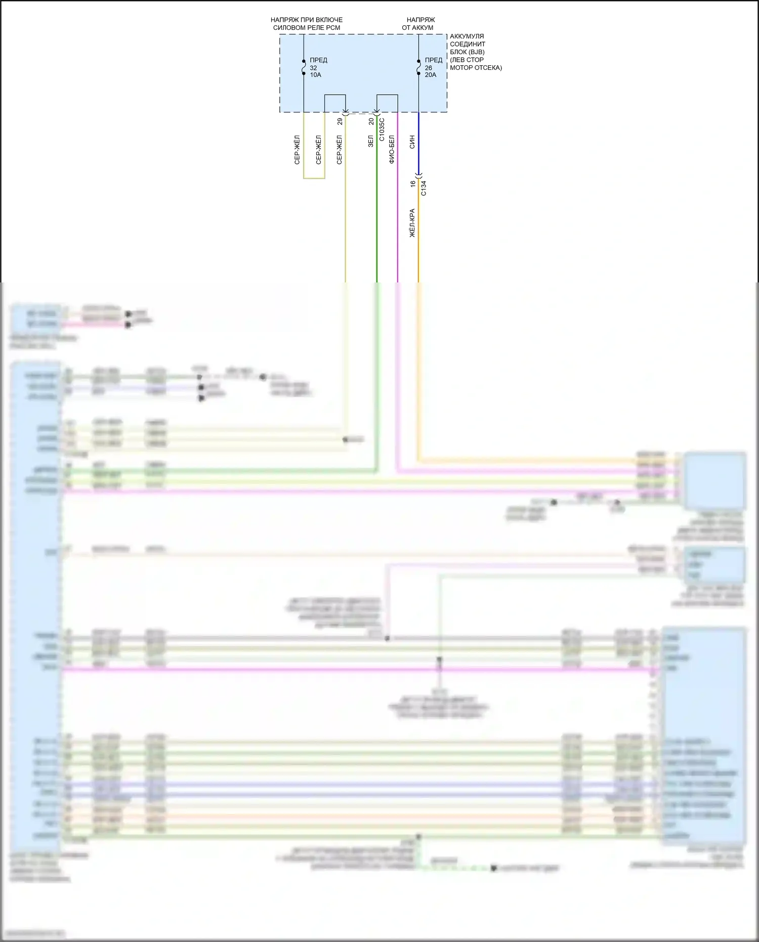Focus ST Ford III рестайлинг (2015-2018): 1.0л турбо, электросхема автоматической коробки передач 