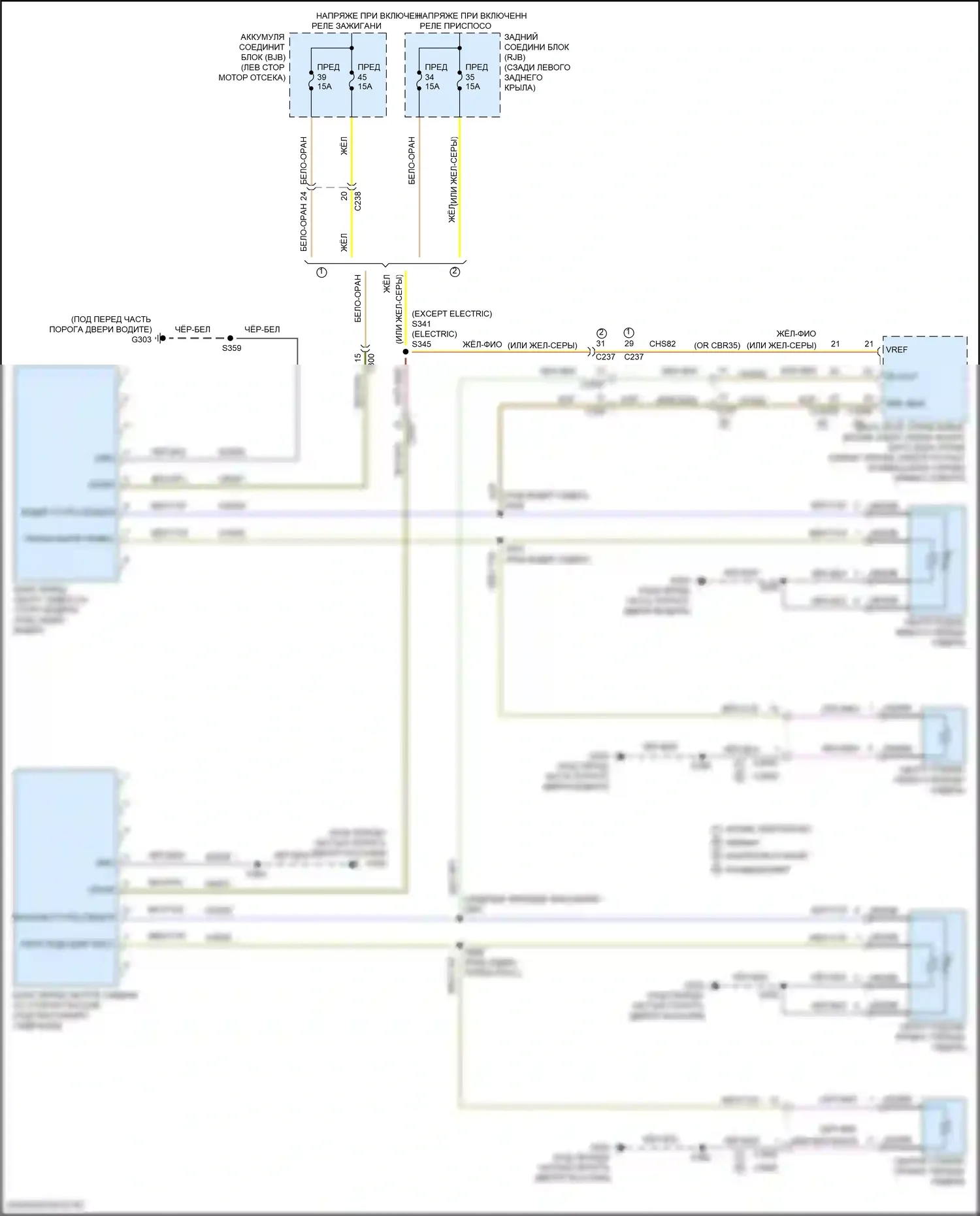 Focus ST Ford III рестайлинг (2015-2018): Электросхема обогреваемых сидений, кроме rs 