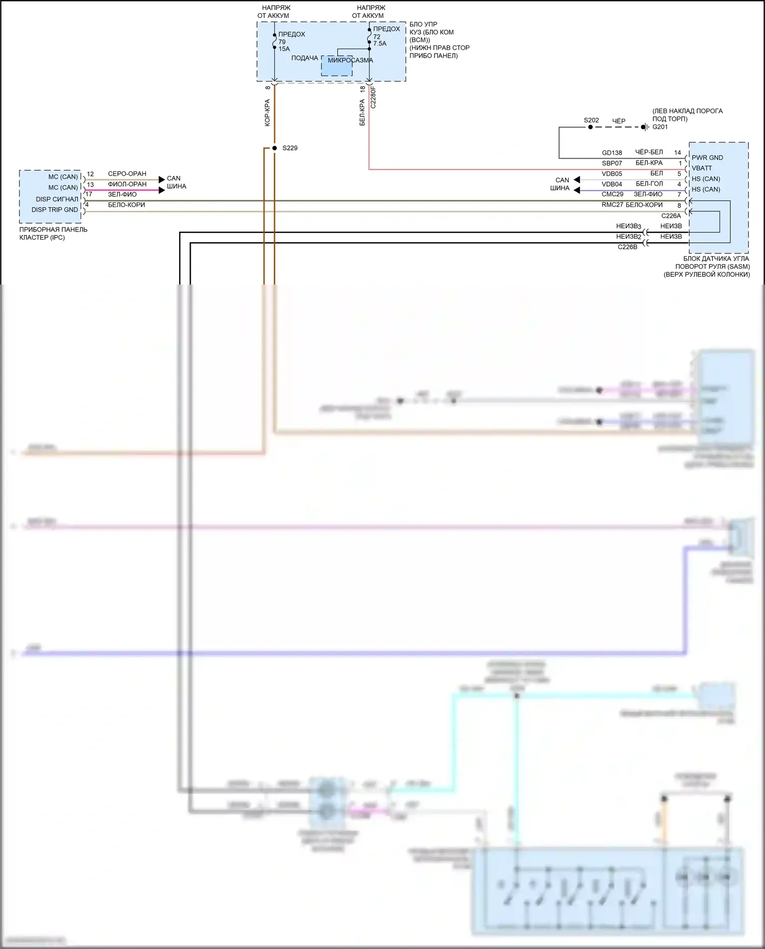 Focus ST Ford III рестайлинг (2015-2018): Электросхема навигации, электрическая (2 из 2) 