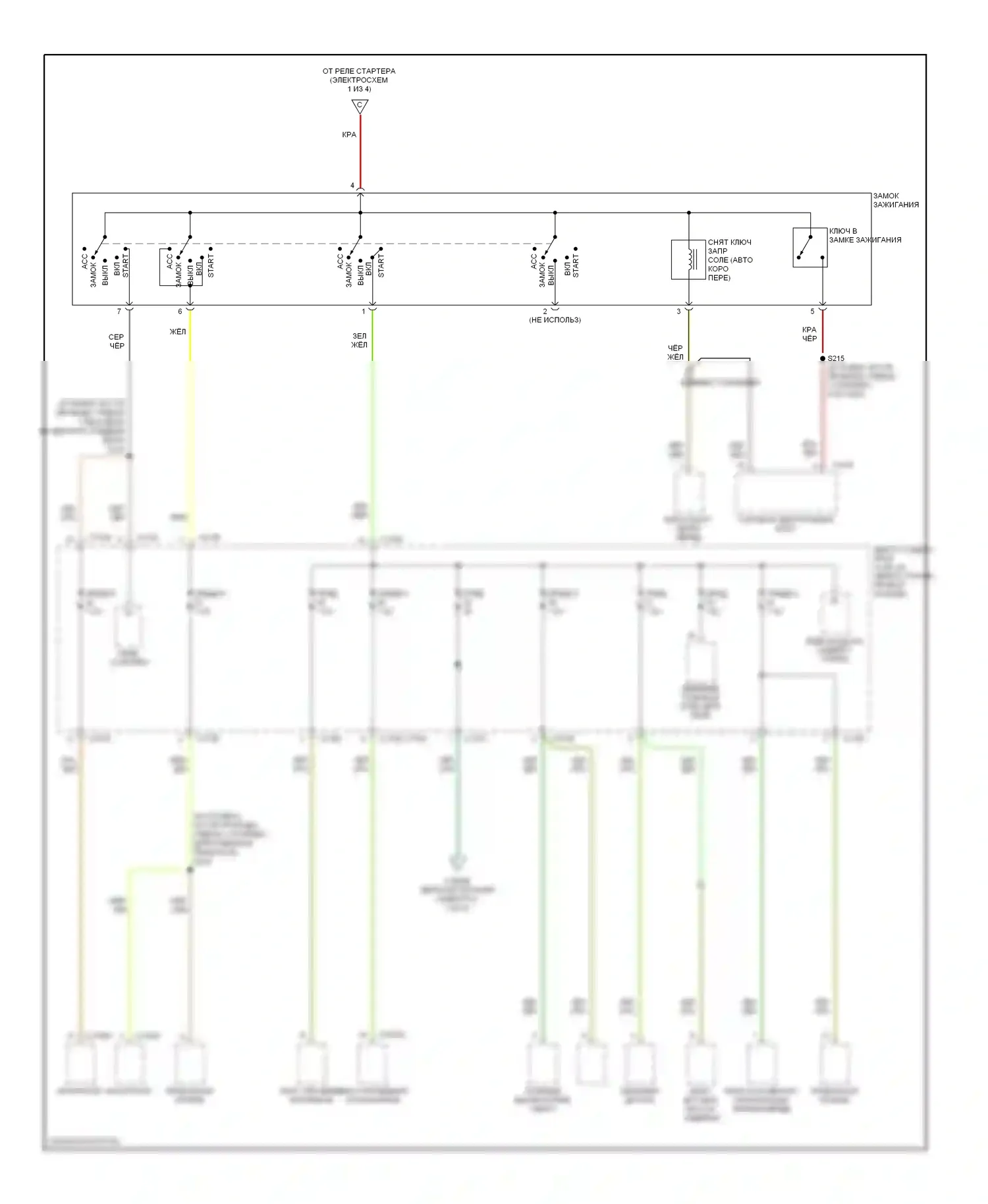 Focus Ford II (2005-2008): Электросхема блока предохранителей реле, поздний выпуск (2 из 4) 