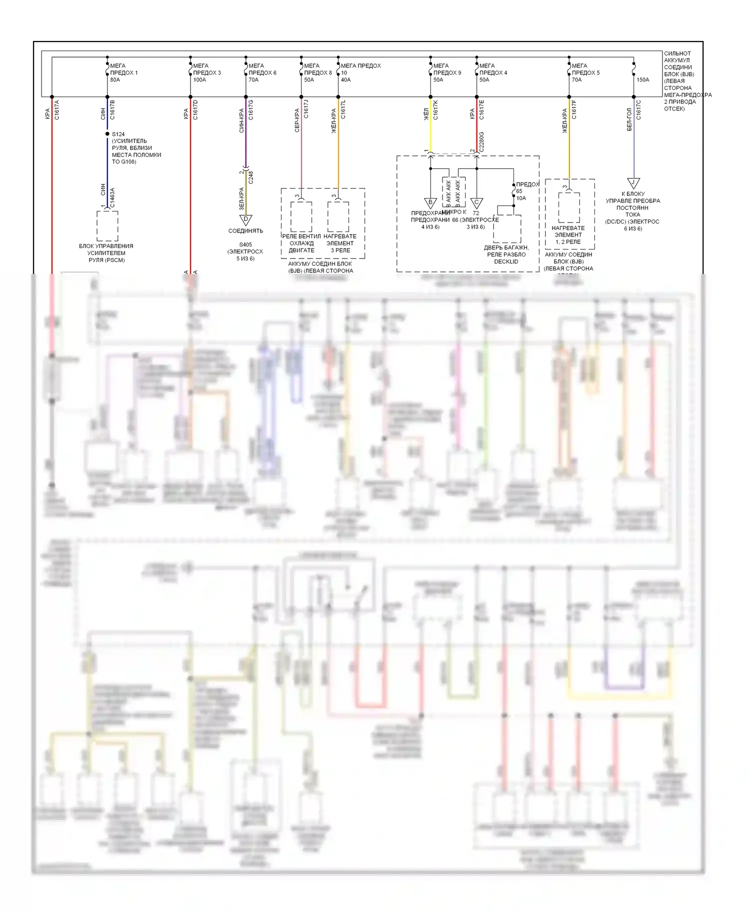 Focus Ford III (2011-2015): Электросхема блока предохранителей реле, электрическая (1 из 6) 